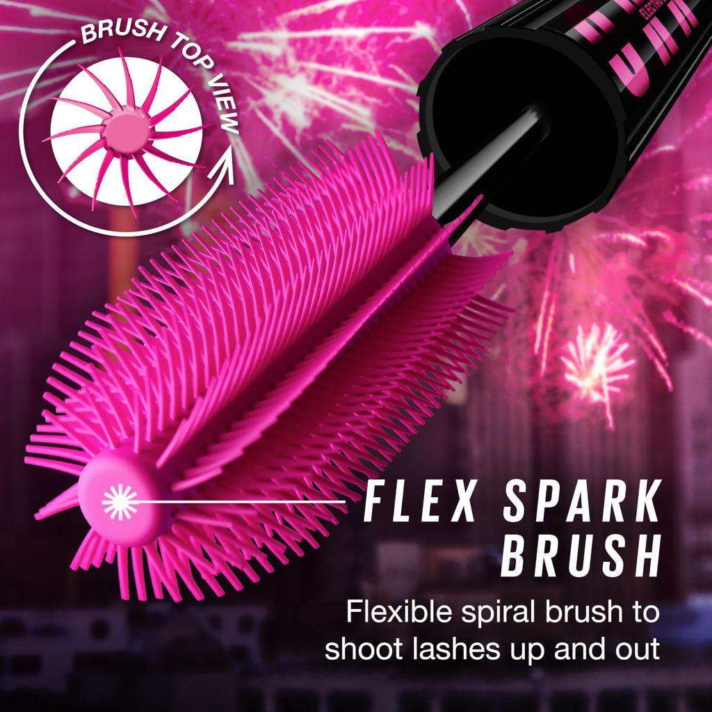 Maybelline Lash Sensational Firework Mascara – 24HR Wear, Electro Black, Lengthening & Volumizing