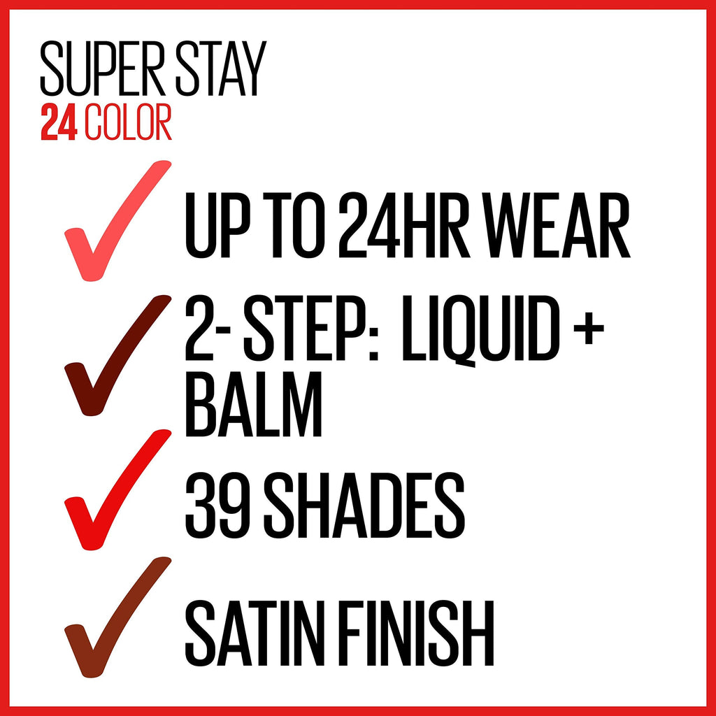 MAYBELLINE Super Stay 24 2-Step Liquid Lipstick & Lip Balm – City Ablaze 930