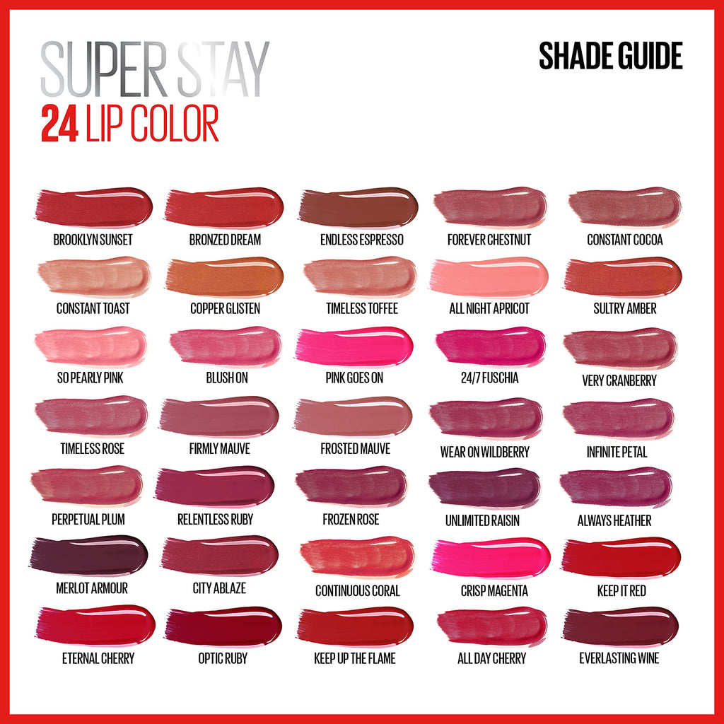 MAYBELLINE Super Stay 24 2-Step Liquid Lipstick & Lip Balm – City Ablaze 930