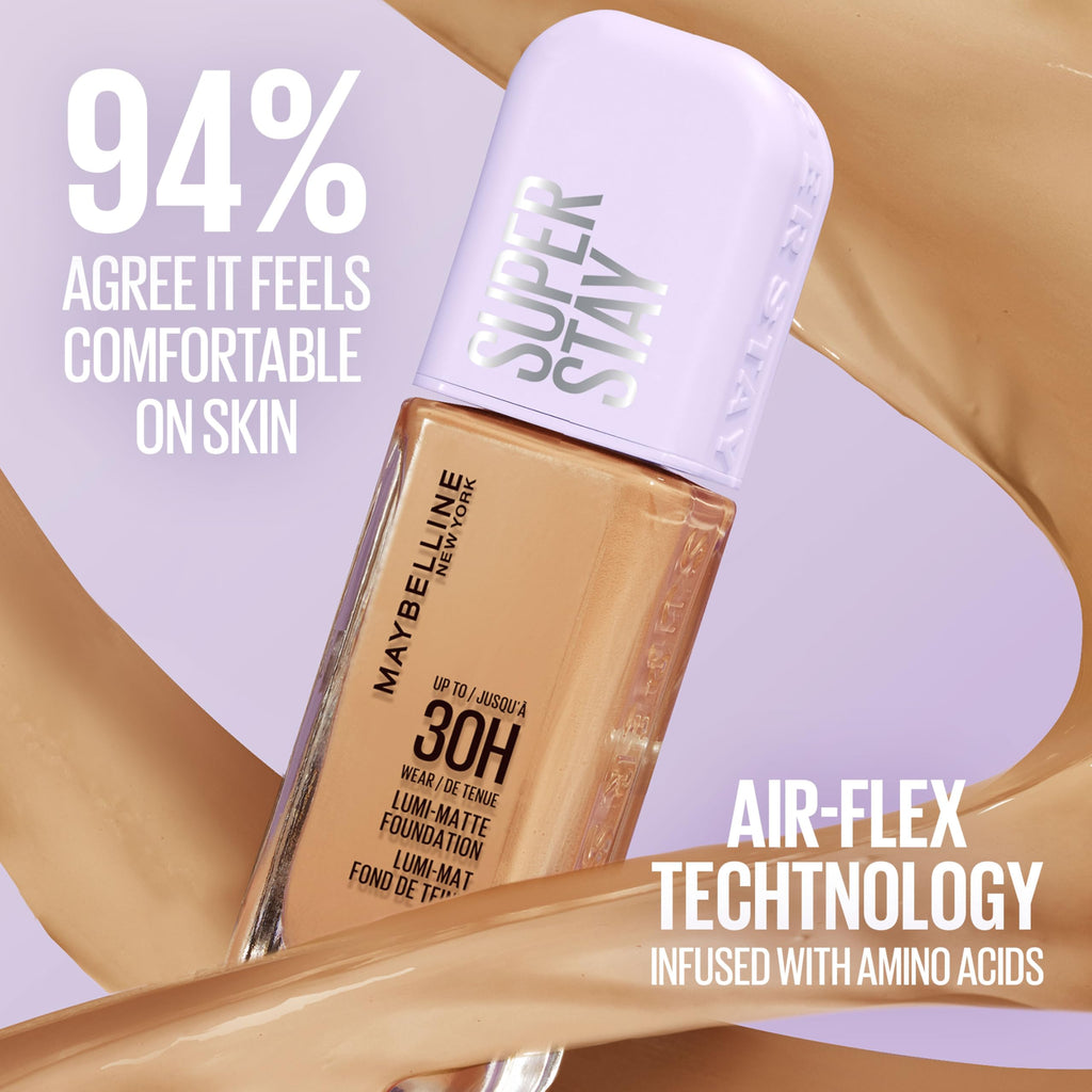 Maybelline Super Stay Lumi-Matte Foundation – Up To 30HR Wear, Lightweight Buildable Coverage