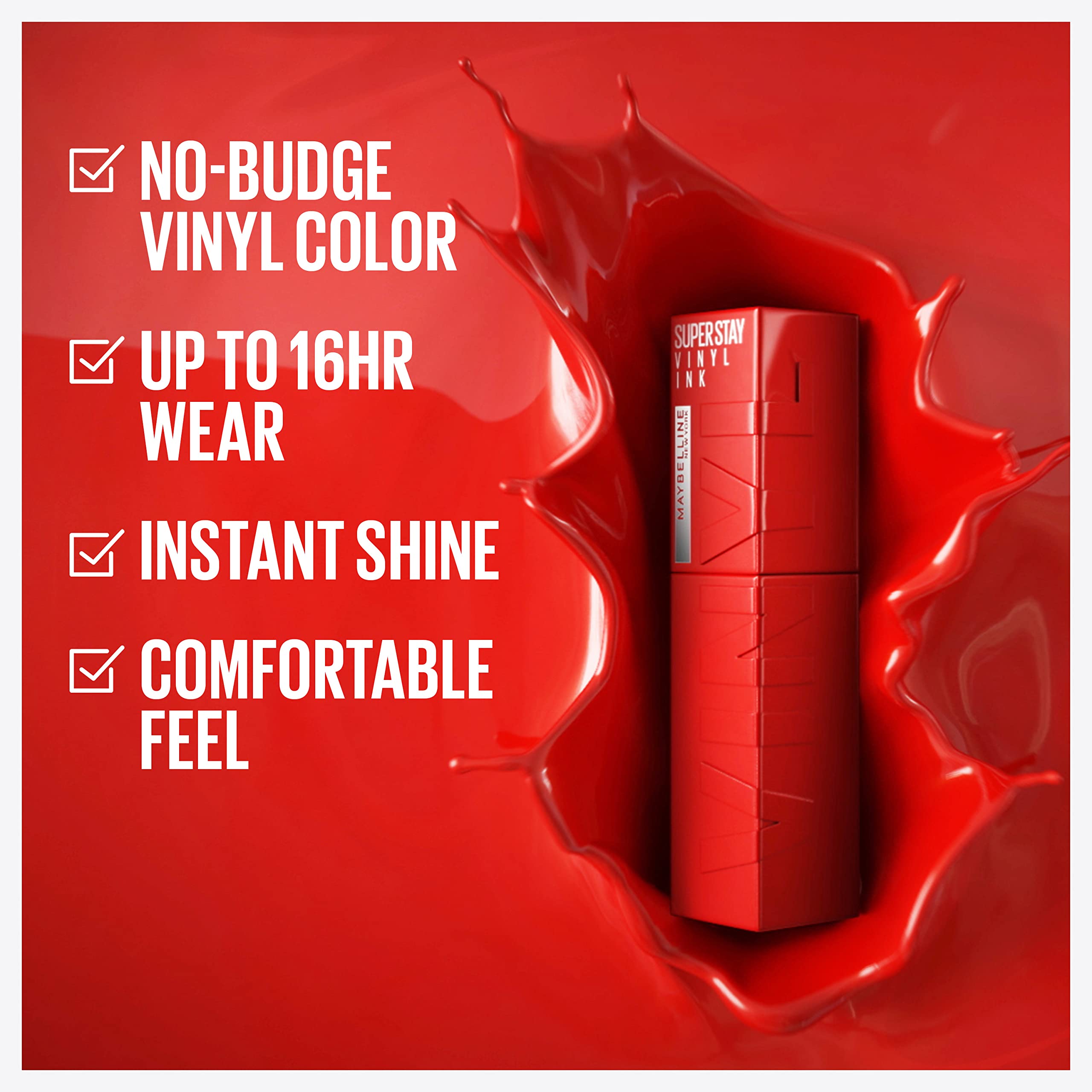 Maybelline Super Stay Vinyl Ink Longwear Lipcolor — 16HR No-Budge Shine
