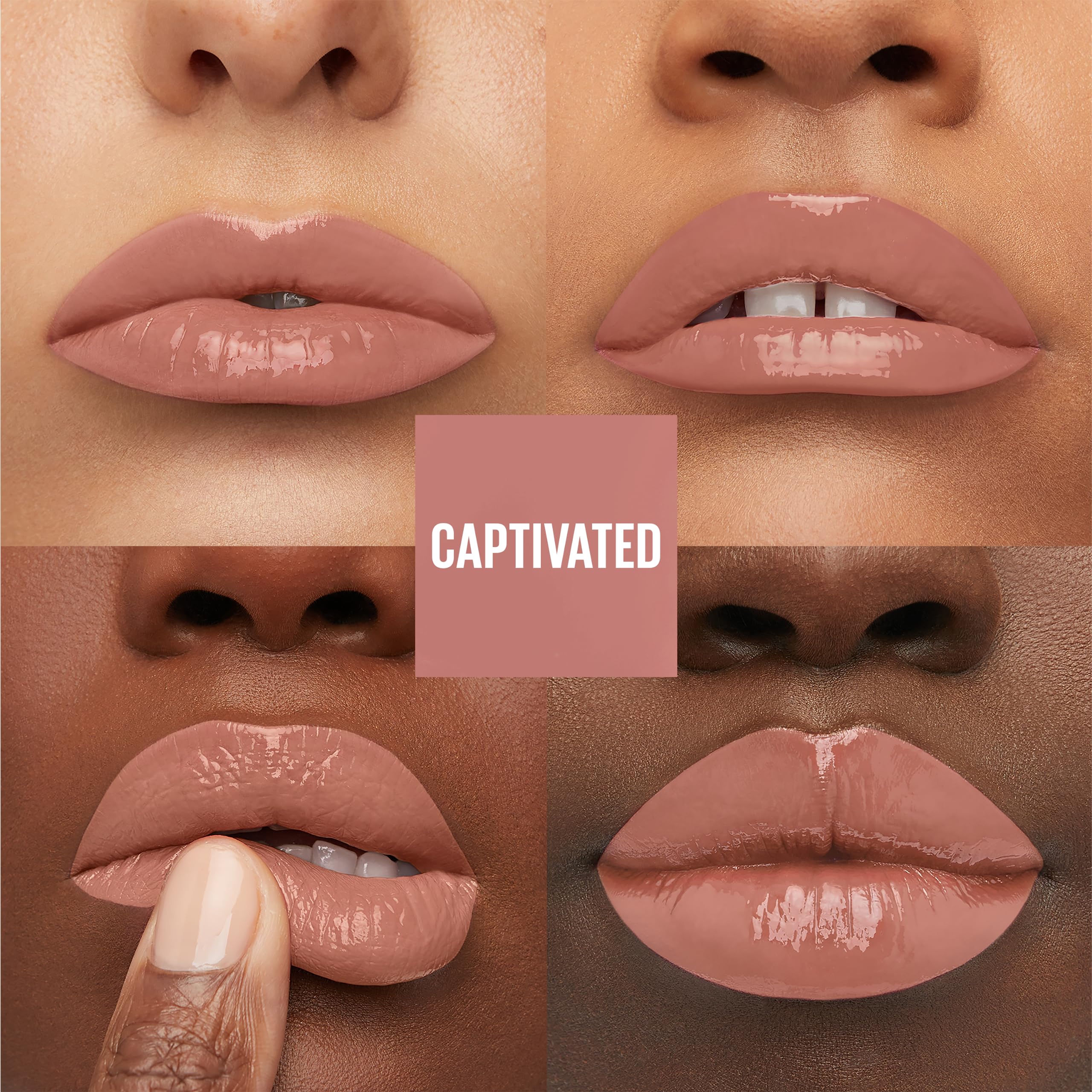 Maybelline Super Stay Vinyl Ink Longwear Lip Color – 16HR, Captivated Pink, 20 Vinyl Shades