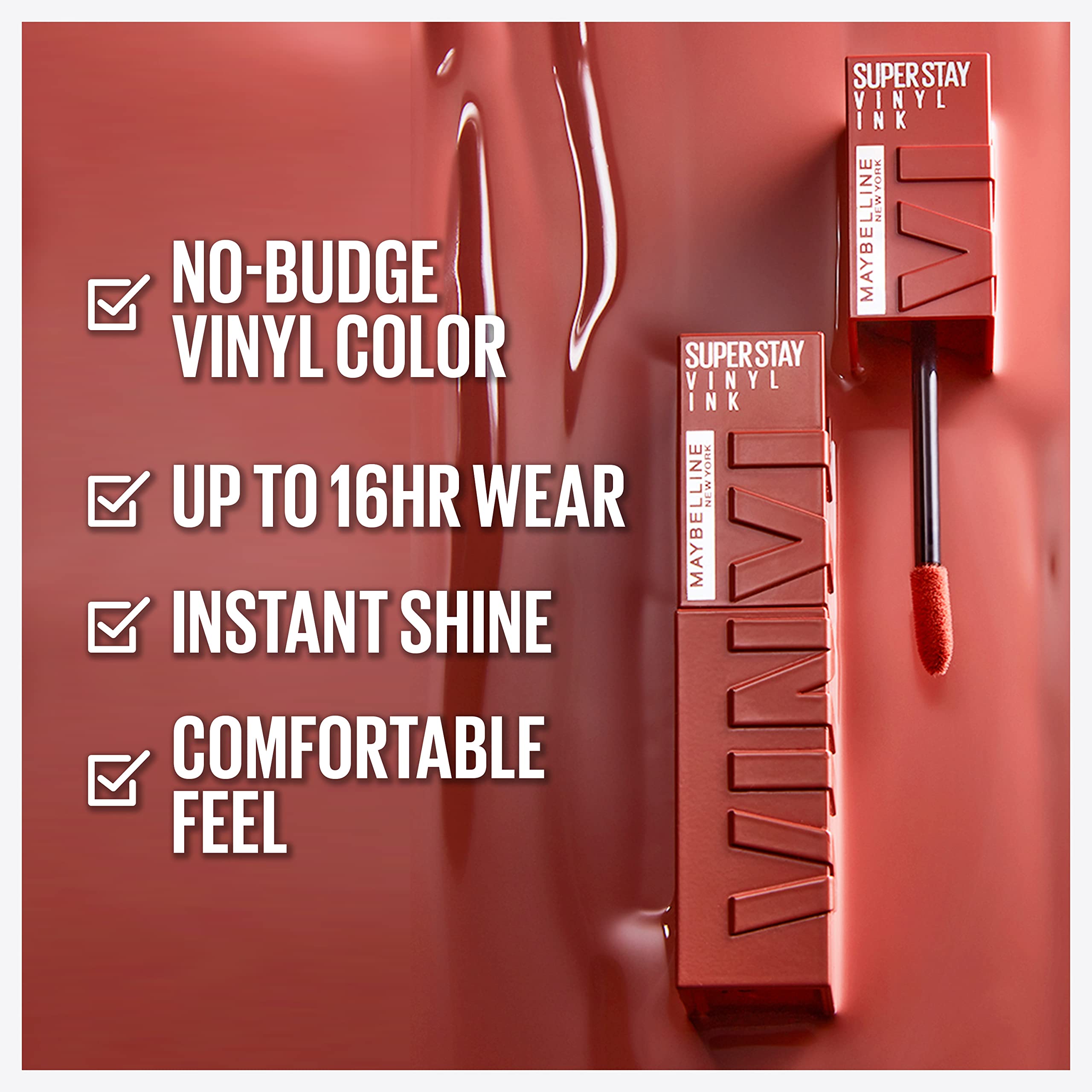 Maybelline Super Stay Vinyl Ink Longwear Lipcolor — No-Budge 16-Hour Shine