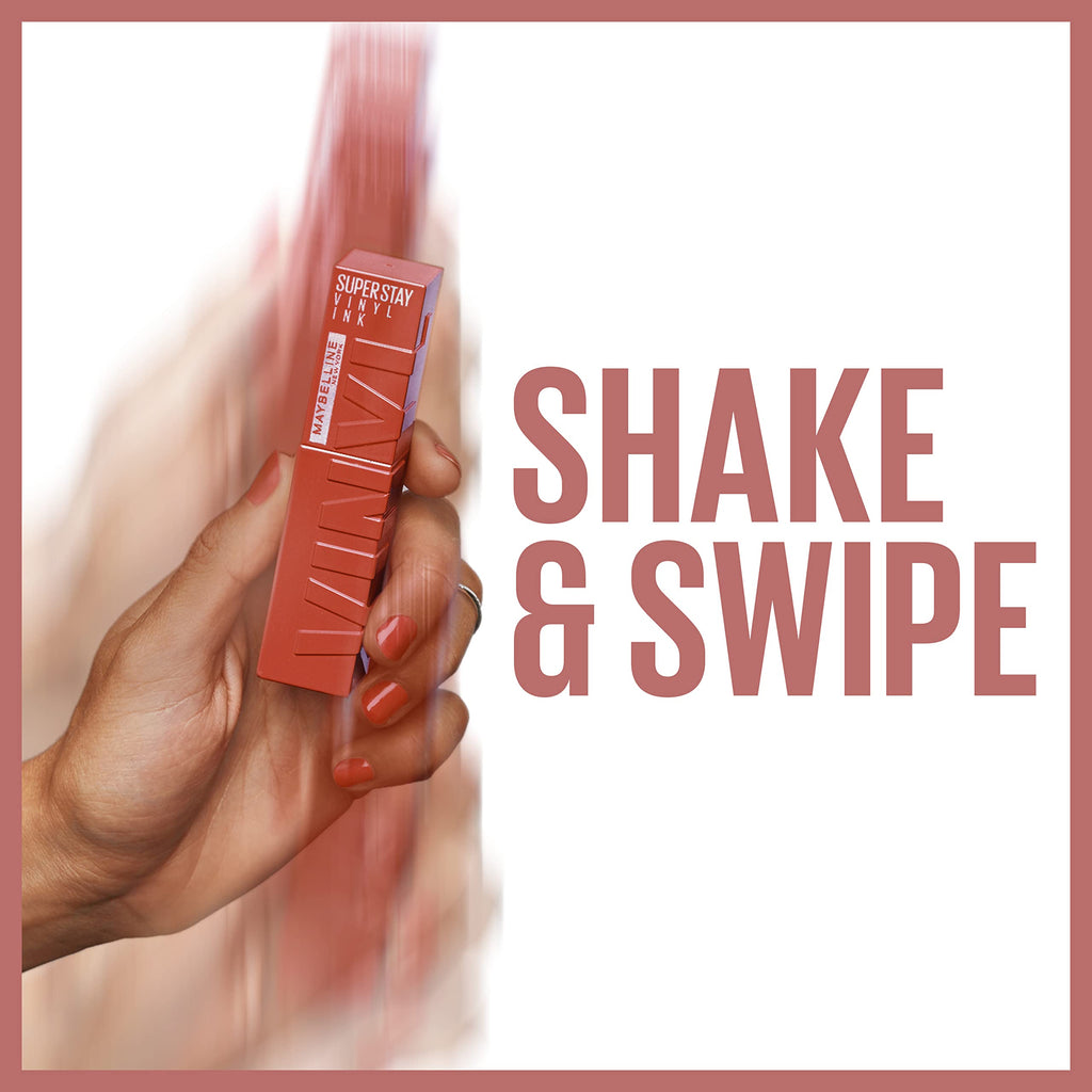 Maybelline Super Stay Vinyl Ink Longwear Lipcolor – 16HR No-Budge Shine, 20 Shades