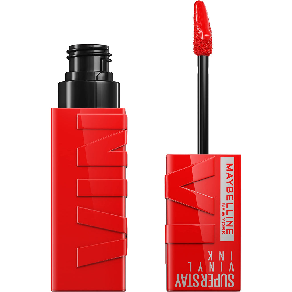 Maybelline Super Stay Vinyl Ink Longwear Lip Color – Fire Engine Red, 0.14 fl oz