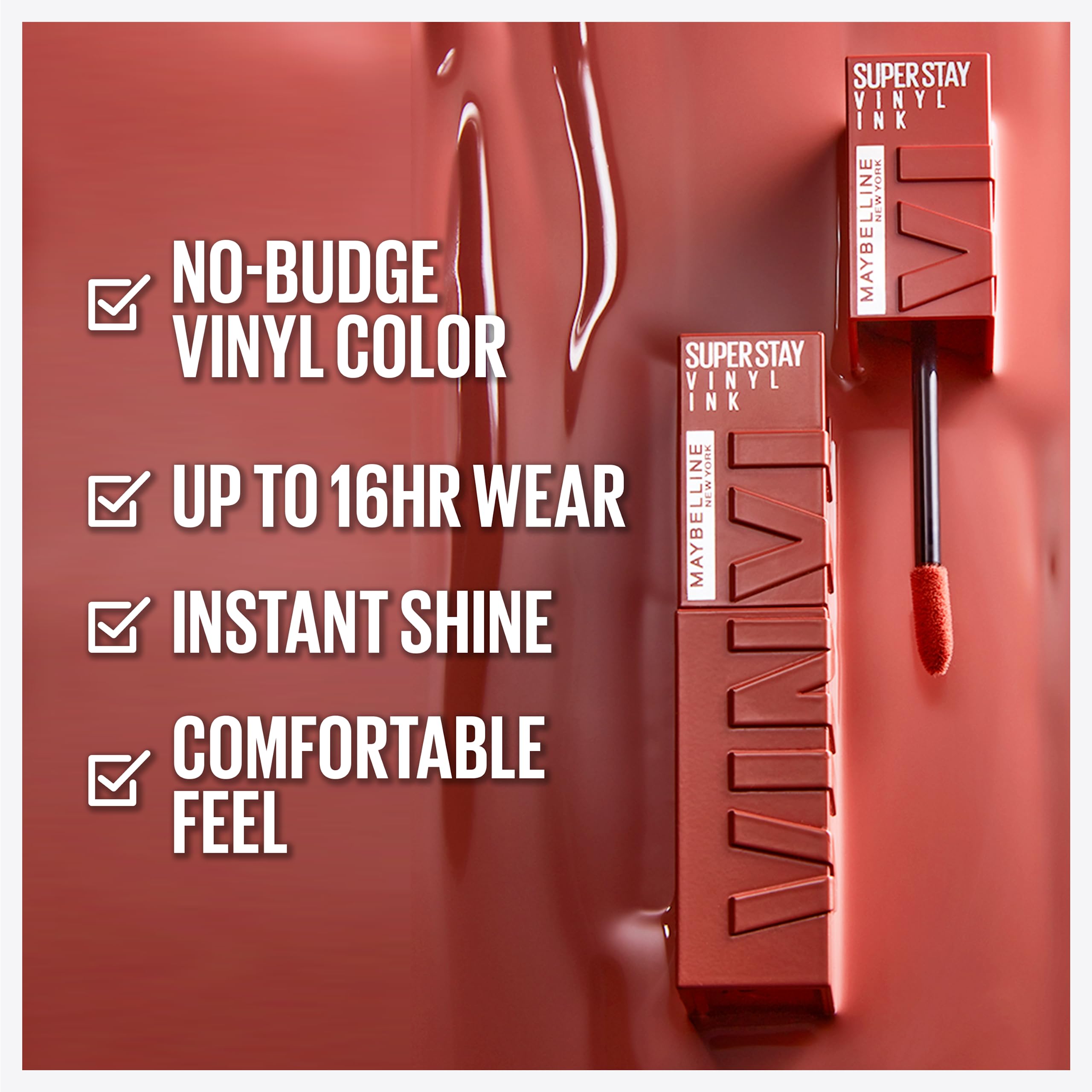 Maybelline Super Stay Vinyl Ink Longwear Lip Color – 16HR, Captivated Pink, 20 Vinyl Shades