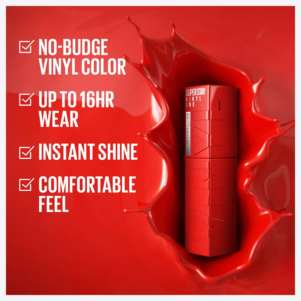 Maybelline Super Stay Vinyl Ink Wicked Lipcolor – Longwear No-Budge Lipcolor, 0.14 oz