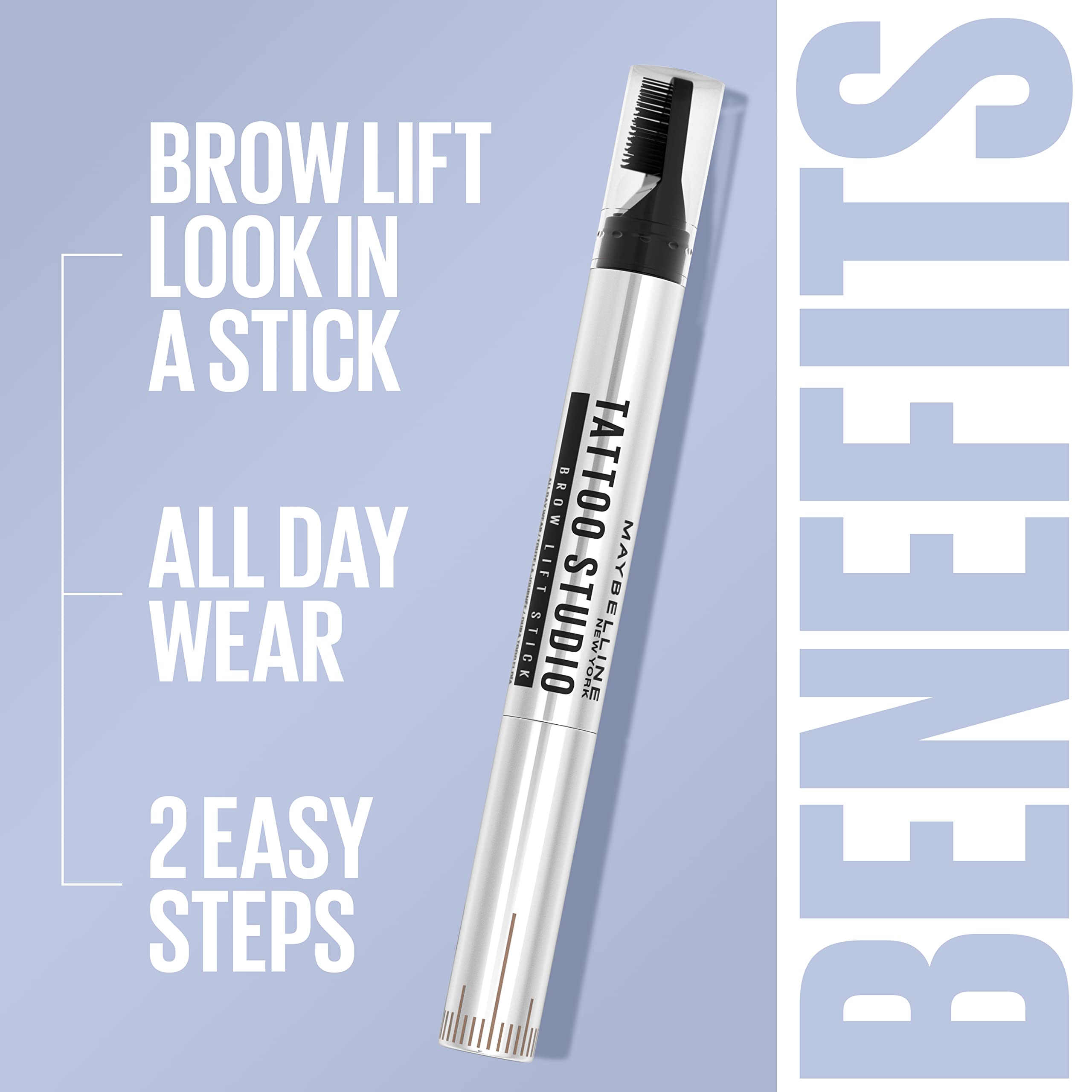 Maybelline TattooStudio Brow Lift Stick – Deep Brown Tint & Lift for Brows