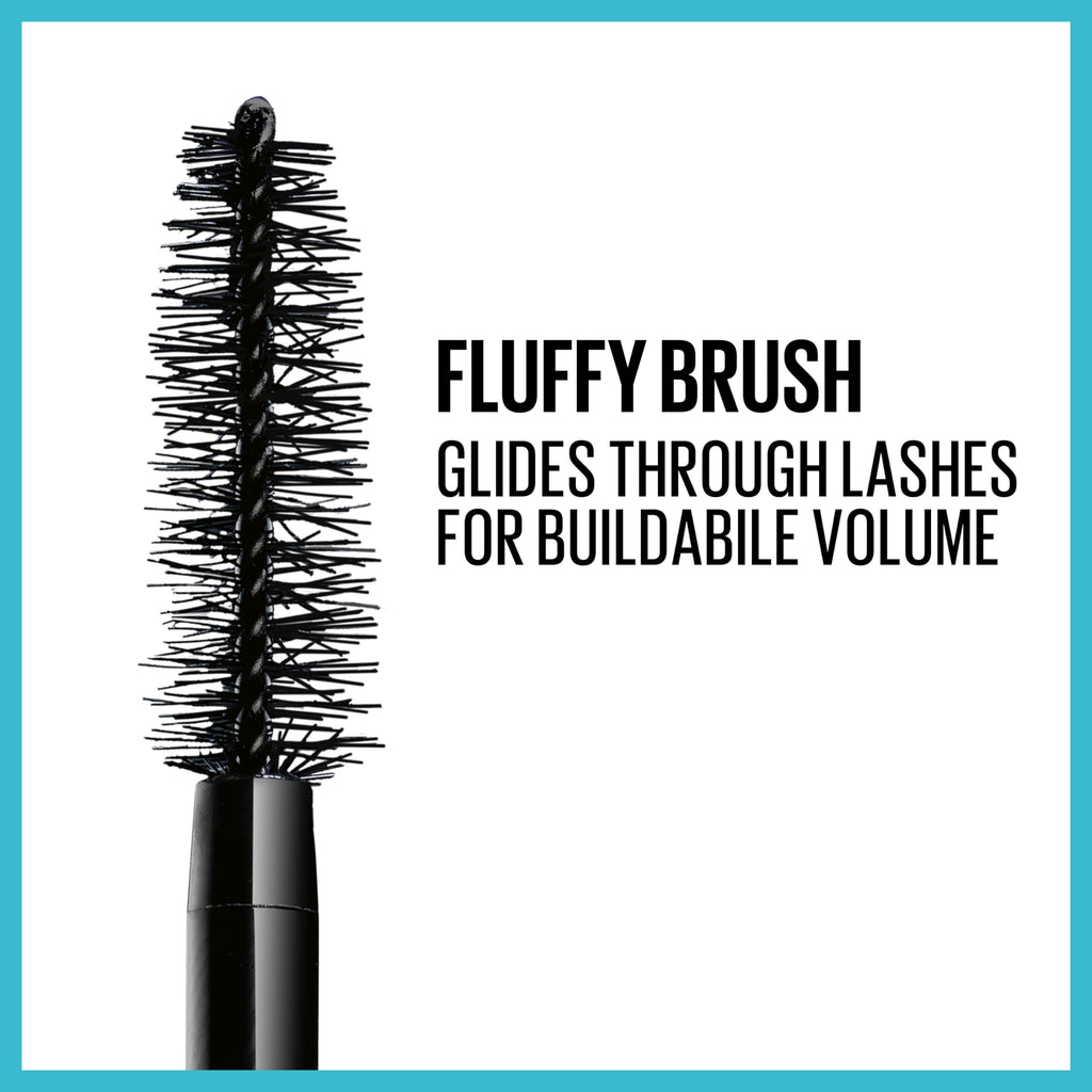 Maybelline Total Temptation Waterproof Mascara – Bold Volume & Length, Very Black, 0.3 oz