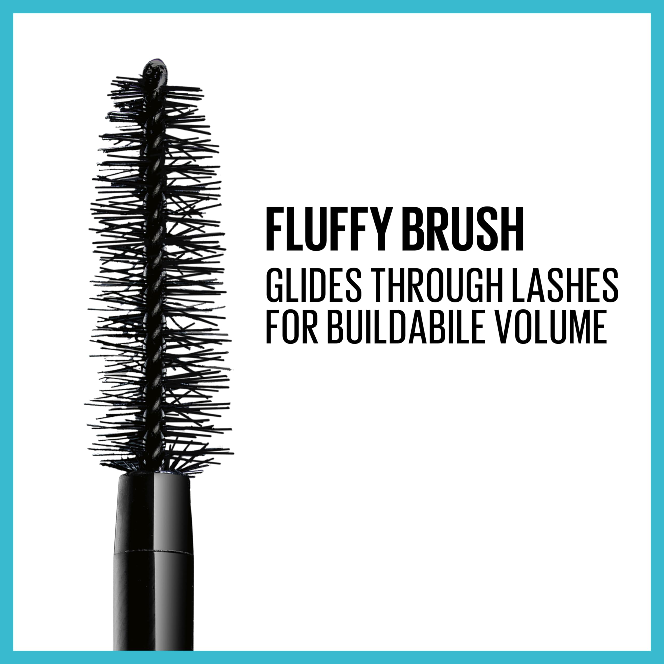 Maybelline Total Temptation Waterproof Mascara – Bold Volume & Length, Very Black, 0.3 oz
