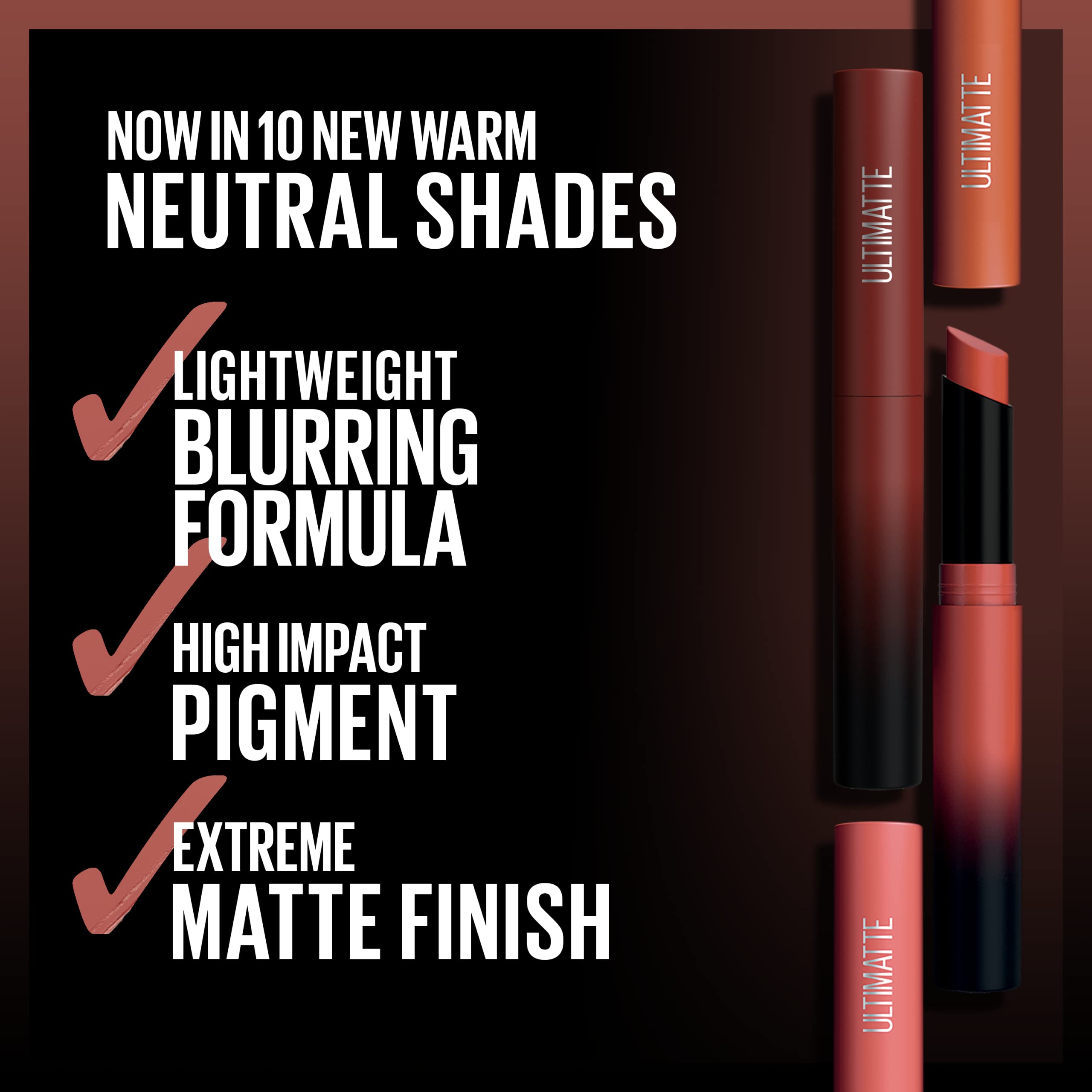 Maybelline Color Sensational Ultimatte More Cedar Lipstick – Deep Rust Matte