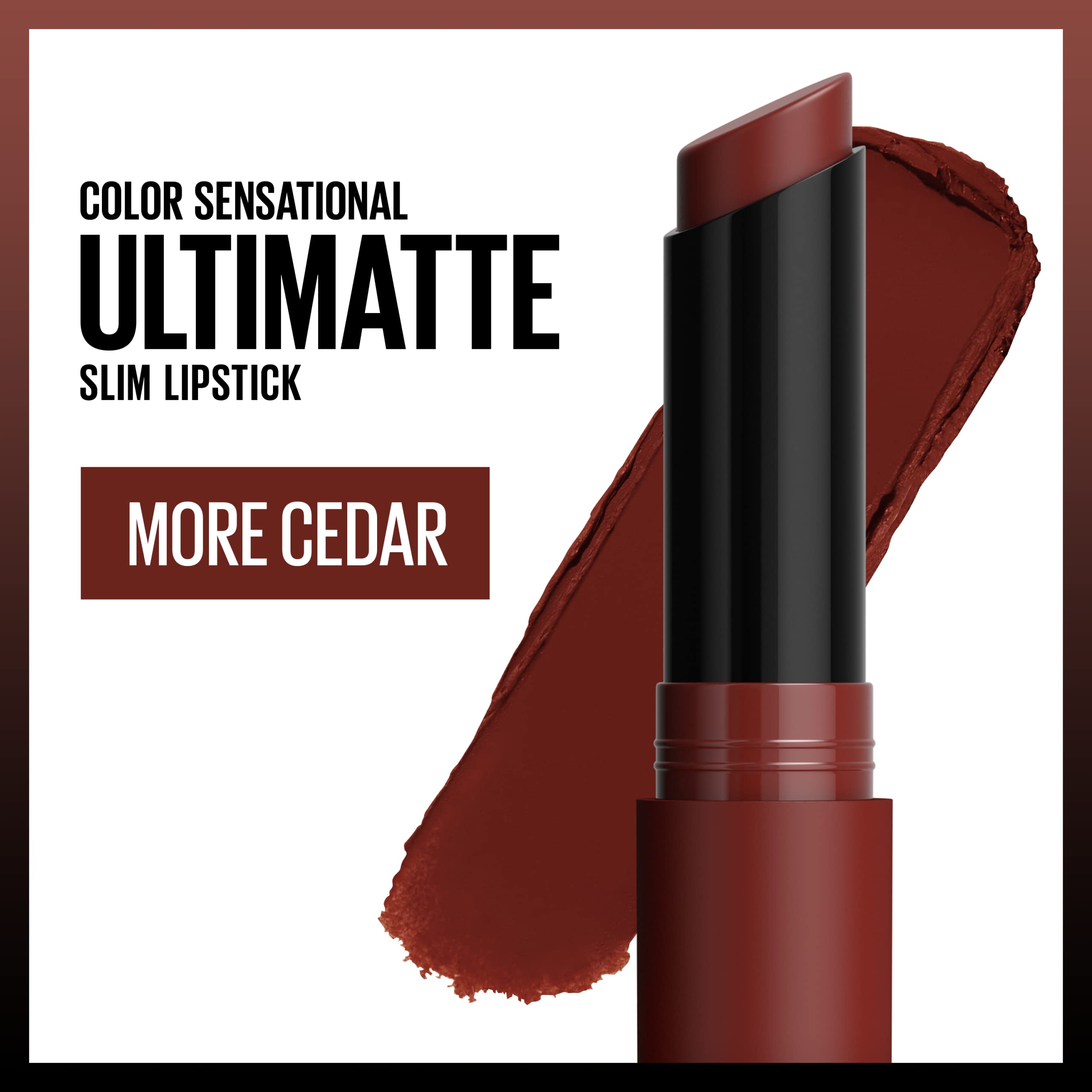 Maybelline Color Sensational Ultimatte More Cedar Lipstick – Deep Rust Matte