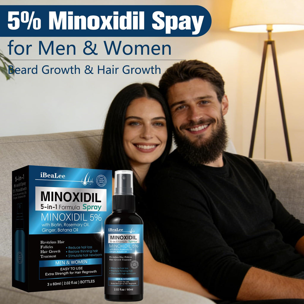 MAYFERTE 5% Minoxidil Hair Growth Spray for Men & Women – Biotin, Rosemary & Batana, 3 Bottles