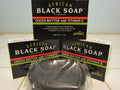 Madina African Black Soap with Cocoa Butter & Vitamin E | Mayflower Wellness (3 × 3.5oz)