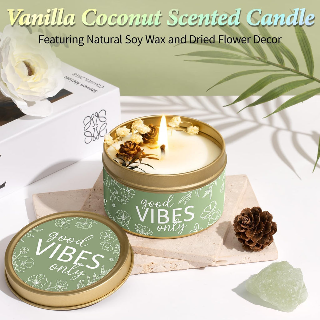 MAYICIVO Spa Gift Set for Women – Vanilla Coconut Self-Care Gift Basket & Home Spa Kit