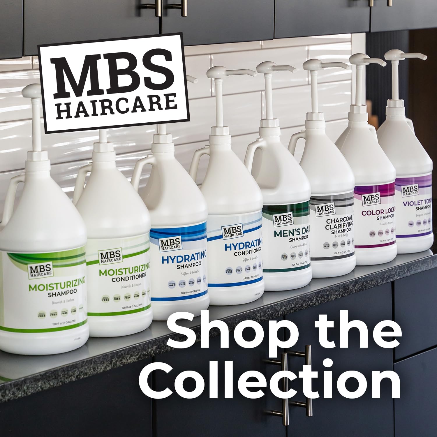 MBS Haircare Hydrating Shampoo – 1 Gallon | Sulfate Free, Paraben Free, Vegan