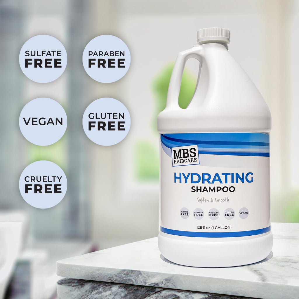 MBS Haircare Hydrating Shampoo – 1 Gallon | Sulfate Free, Paraben Free, Vegan