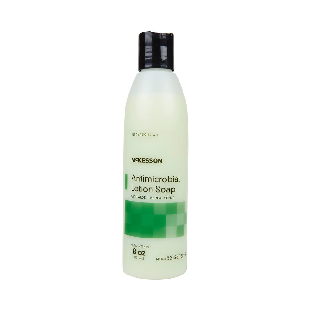 McKesson Antimicrobial Lotion Hand Soap with Aloe – 8 oz Pump, Herbal Scent