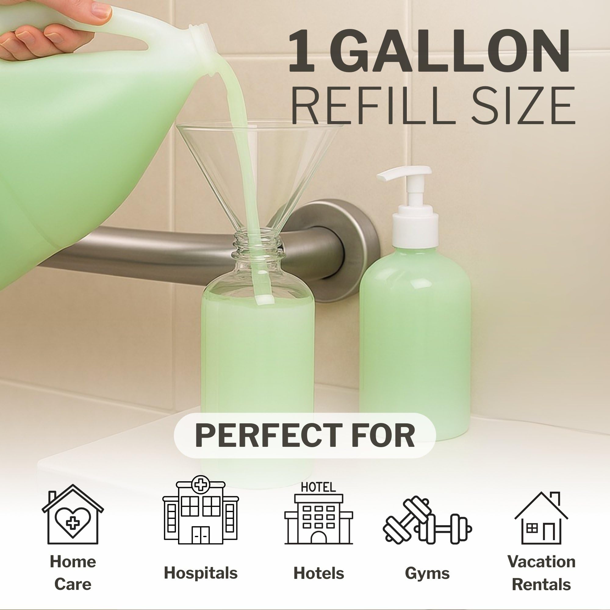 McKesson 1 Gallon Body Wash & Shampoo – Aloe & Cucumber Melon, 2-in-1 for Sensitive Skin