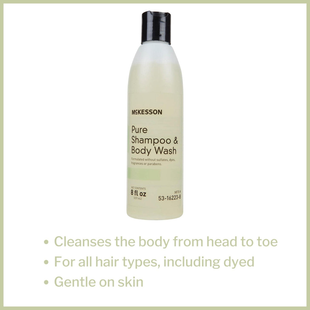 McKesson Pure Shampoo & Body Wash — 2-in-1, Sulfate-Free, Fragrance-Free, Unscented, 8 oz
