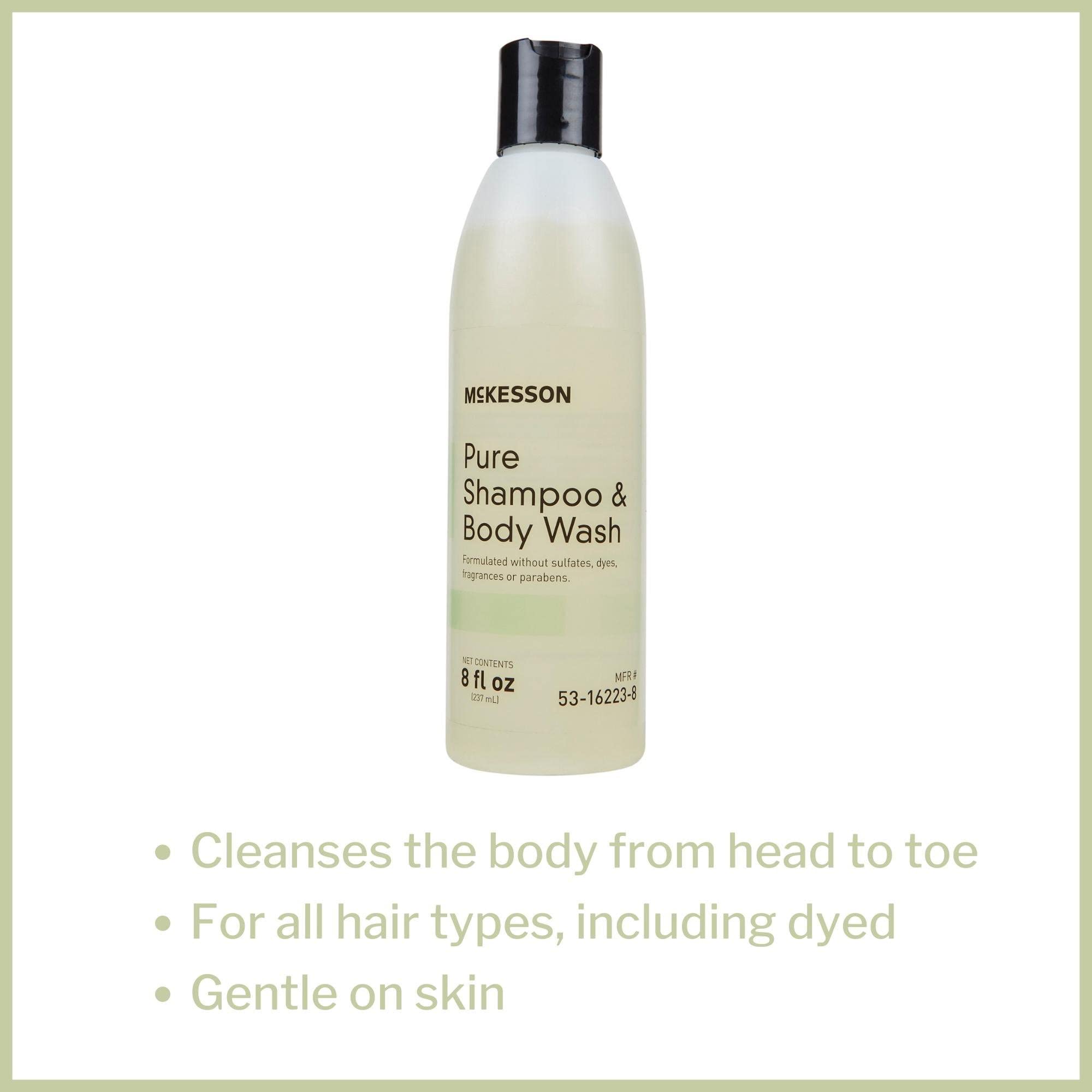 McKesson Pure Shampoo & Body Wash — 2-in-1, Sulfate-Free, Fragrance-Free, Unscented, 8 oz
