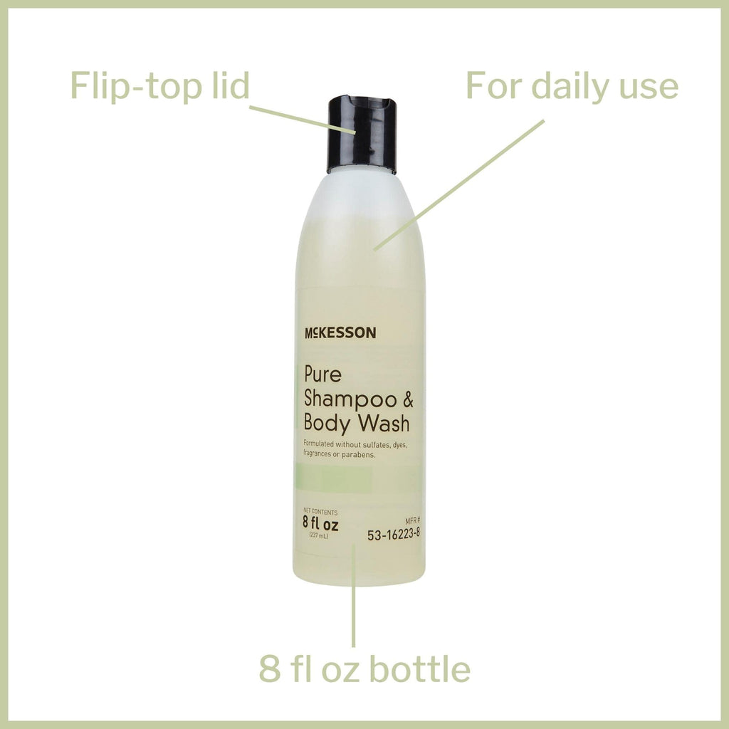 McKesson Pure Shampoo & Body Wash — 2-in-1, Sulfate-Free, Fragrance-Free, Unscented, 8 oz