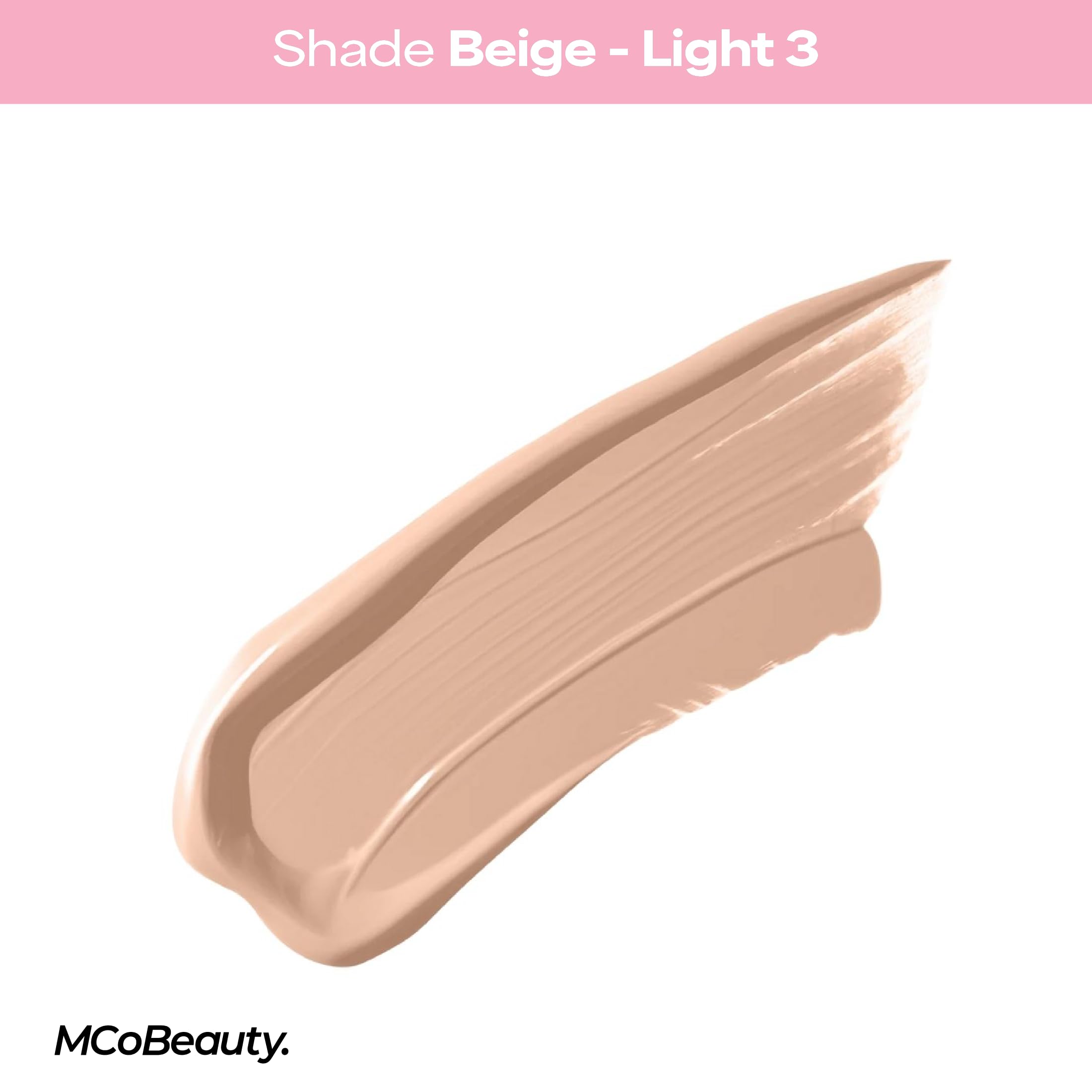MCoBeauty Brighten & Perfect Cream Concealer – 3 Light Beige | Hydrating, Medium Coverage for Under-Eye & Blemish