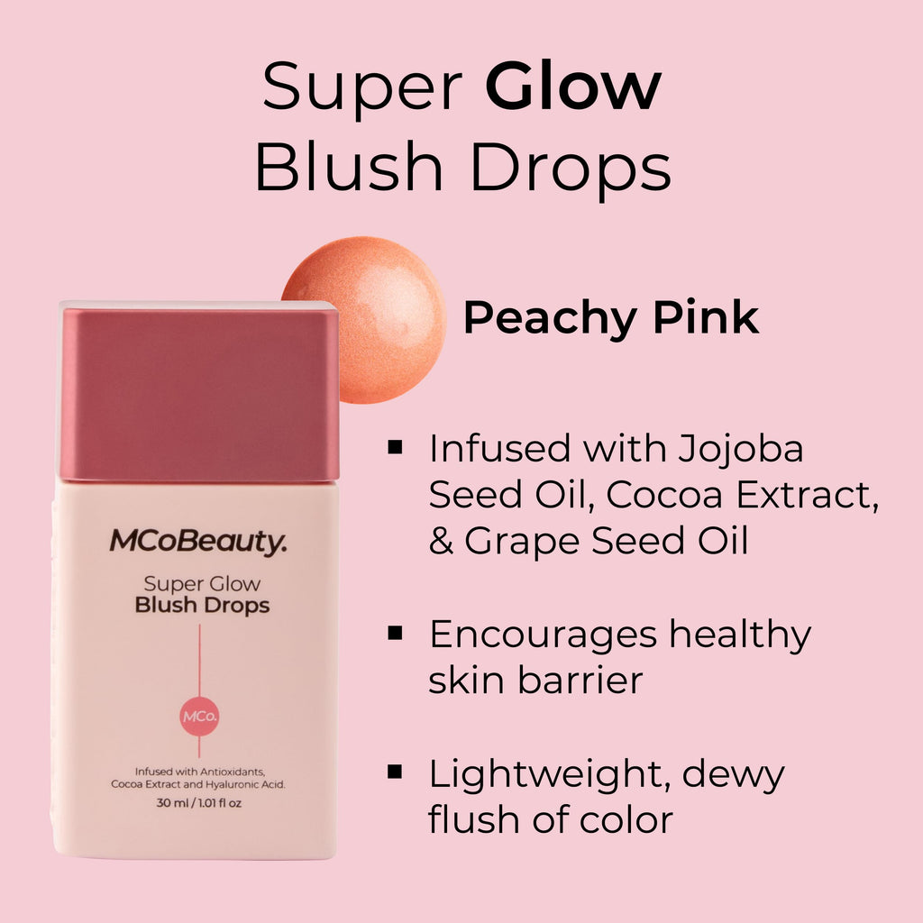 MCoBeauty Super Glow Blush Drops – 2-in-1 Liquid Highlighter & Blush