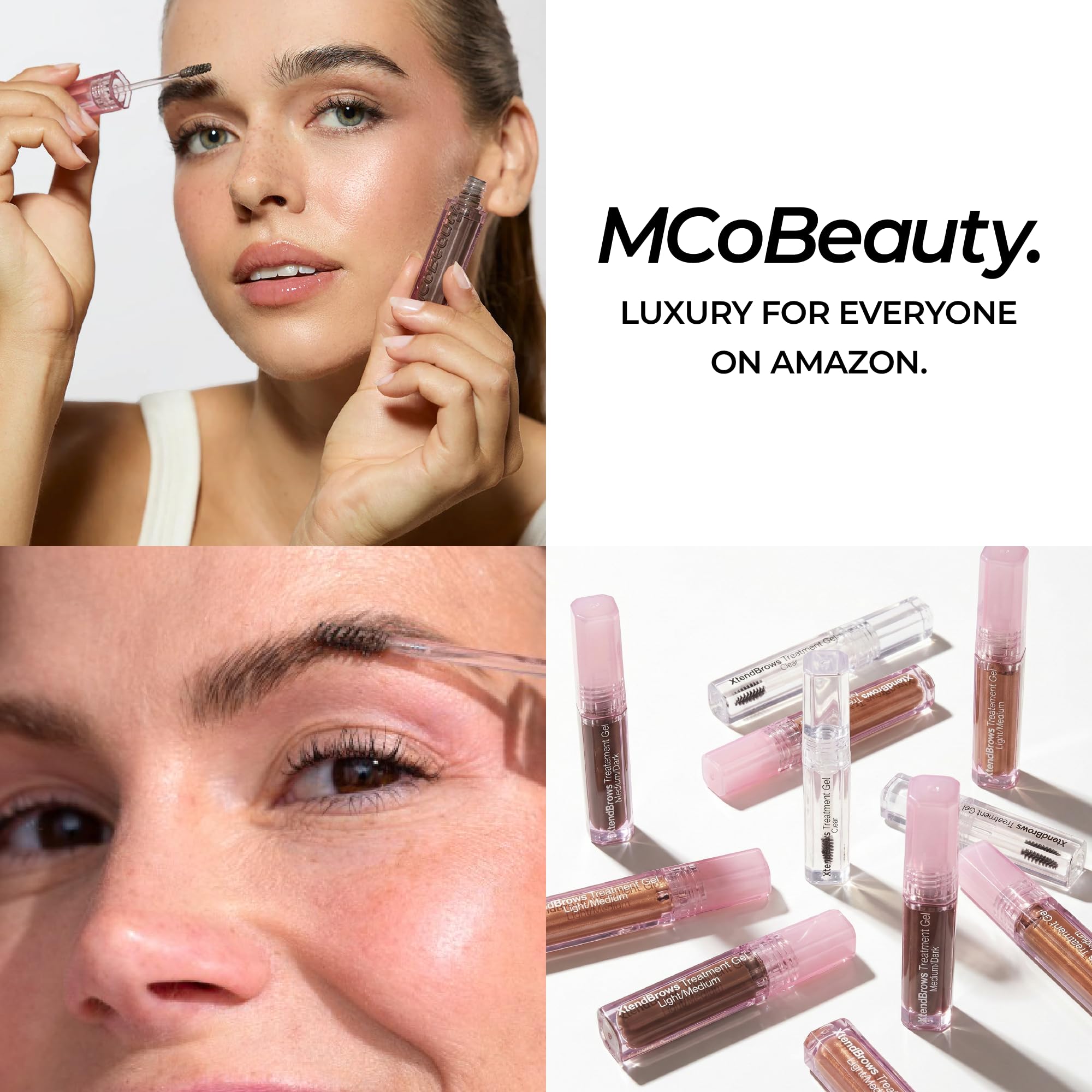 MCoBeauty XtendBrows Treatment Gel – Clear Shade | Fuller, Volumized Brows with Pro-Vitamin B5