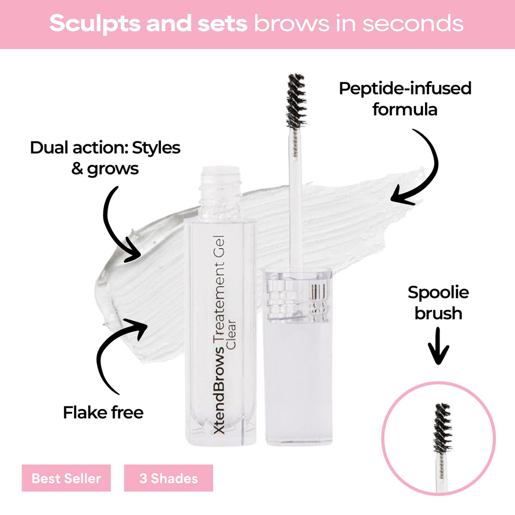 MCoBeauty XtendBrows Treatment Gel – Clear Shade | Fuller, Volumized Brows with Pro-Vitamin B5
