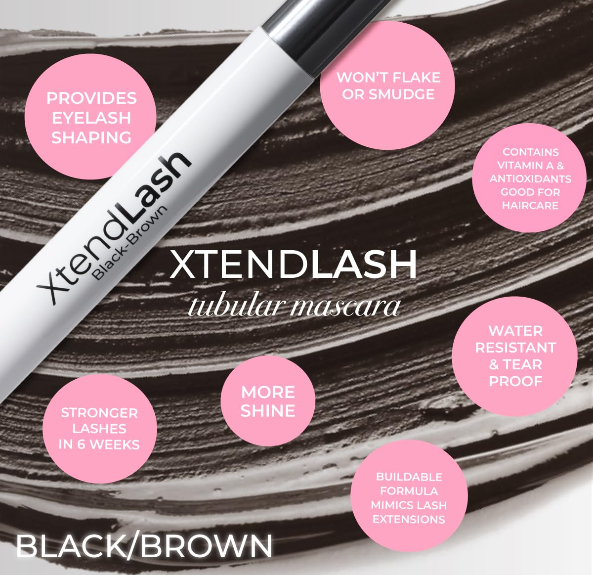 MCoBeauty Xtendlash Tubing Mascara – Black-Brown | Award-Winning Lengthening & Smudge-Proof