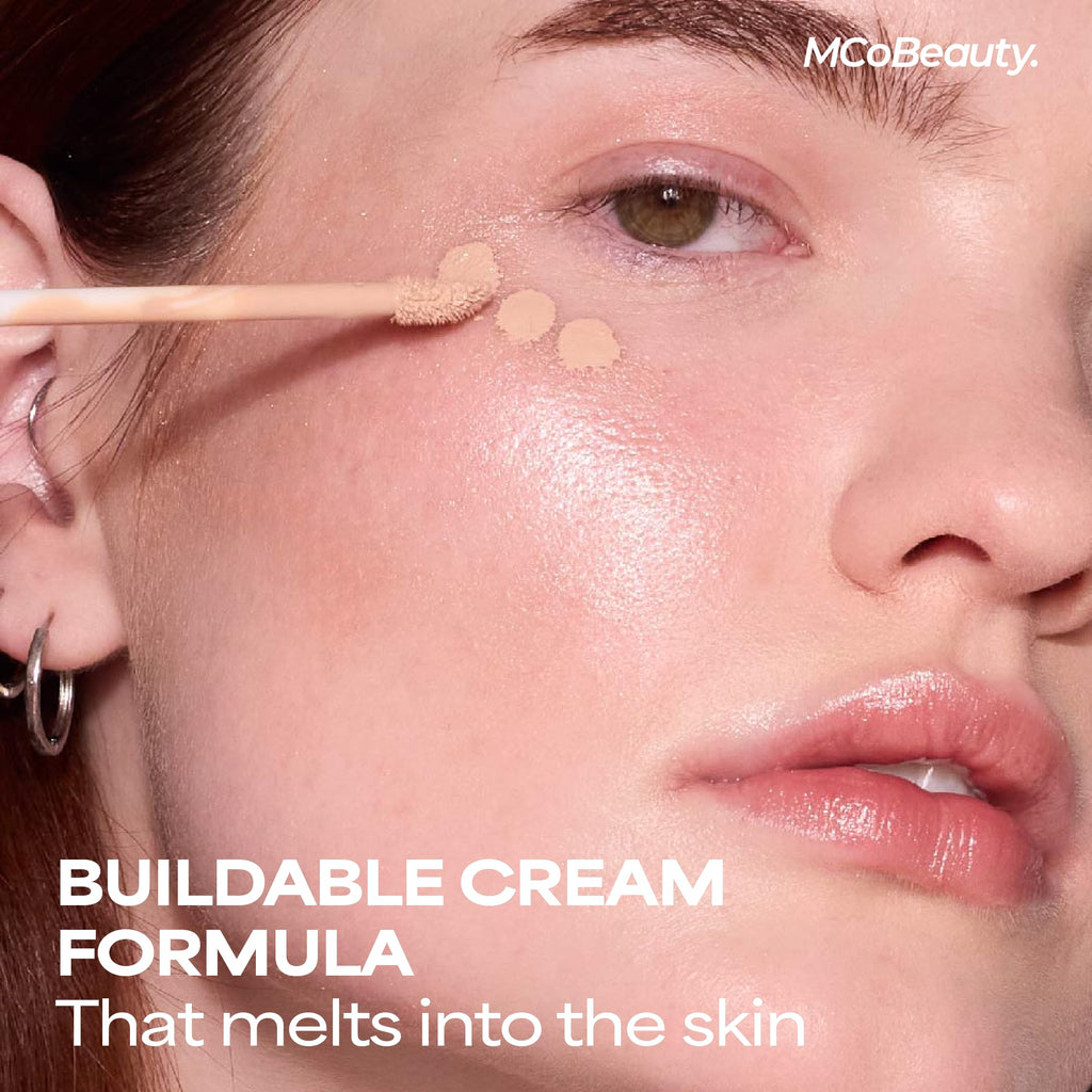 MCoBeauty Brighten & Perfect Cream Concealer - Light Fair 2 | Hydrating Under-Eye & Blemish Corrector