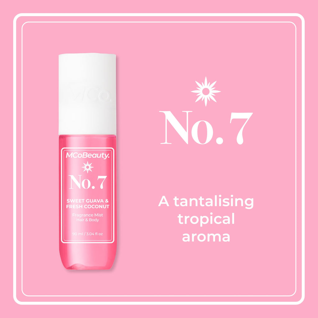 MCoBeauty Fragrance Mist No. 7 – Light Body & Hair Perfume with Guava & Coconut (90ml) | Vegan & Cruelty-Free