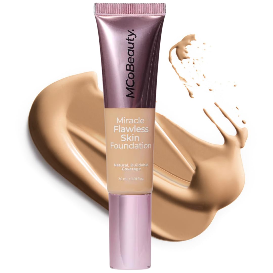 MCoBeauty Miracle Flawless Skin Foundation - Natural Medium, Dewy Finish