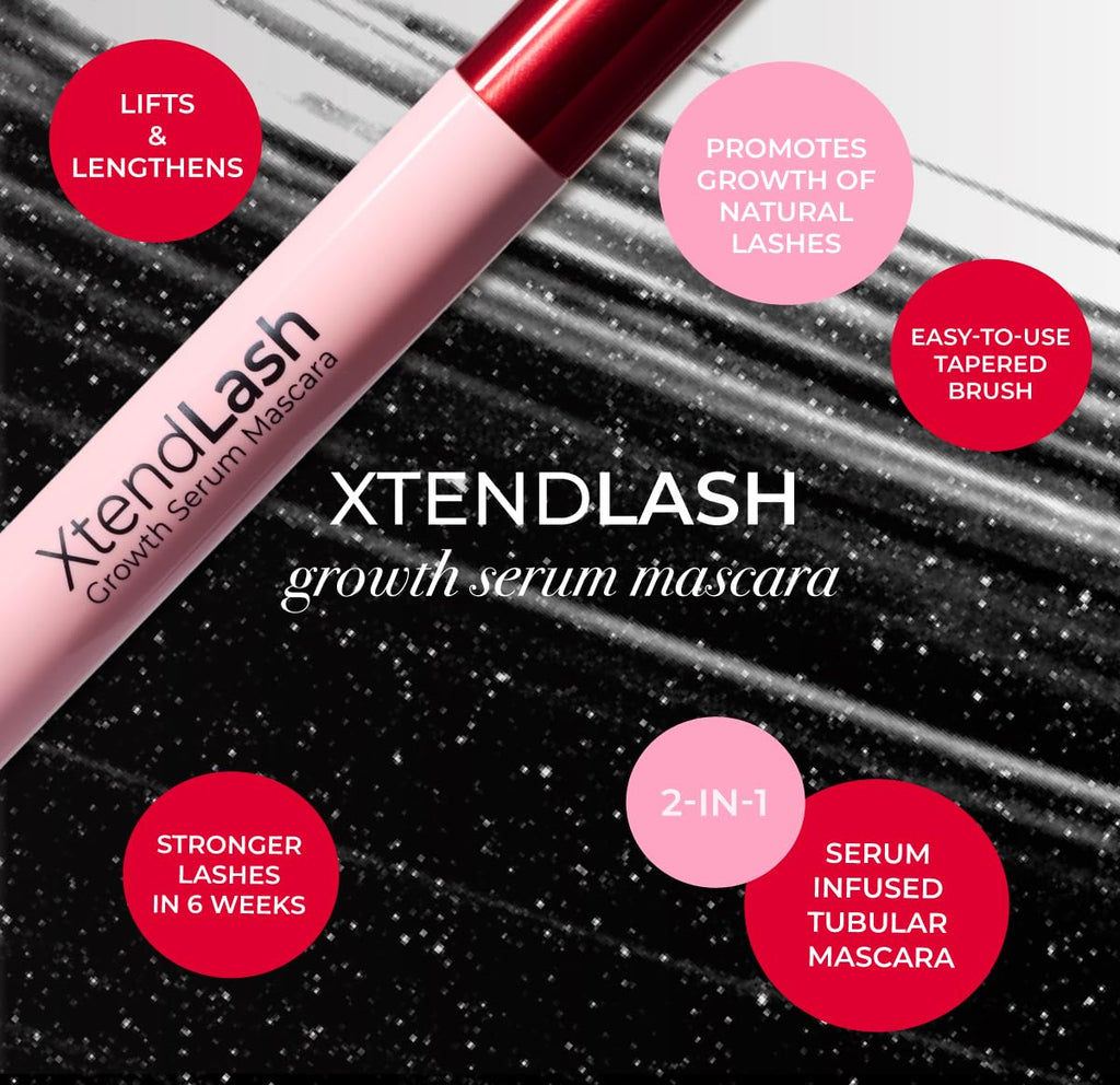MCoBeauty XtendLash Booster Serum Mascara – Tubing Mascara with Red Clover Extract & Peptides