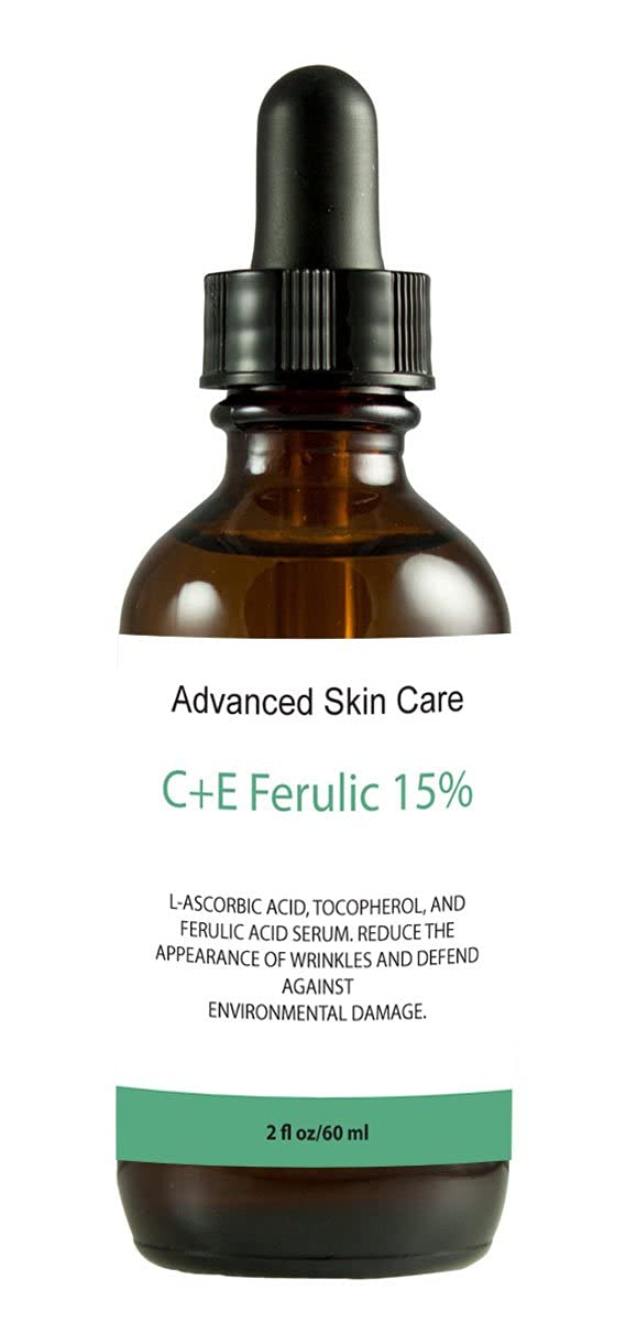 MD3 Advanced Skincare CE Ferulic Serum – 2 oz, 15% L-ascorbic Acid, 1% Vitamin E, 0.5% Ferulic Acid (Compare to SkinCeut)