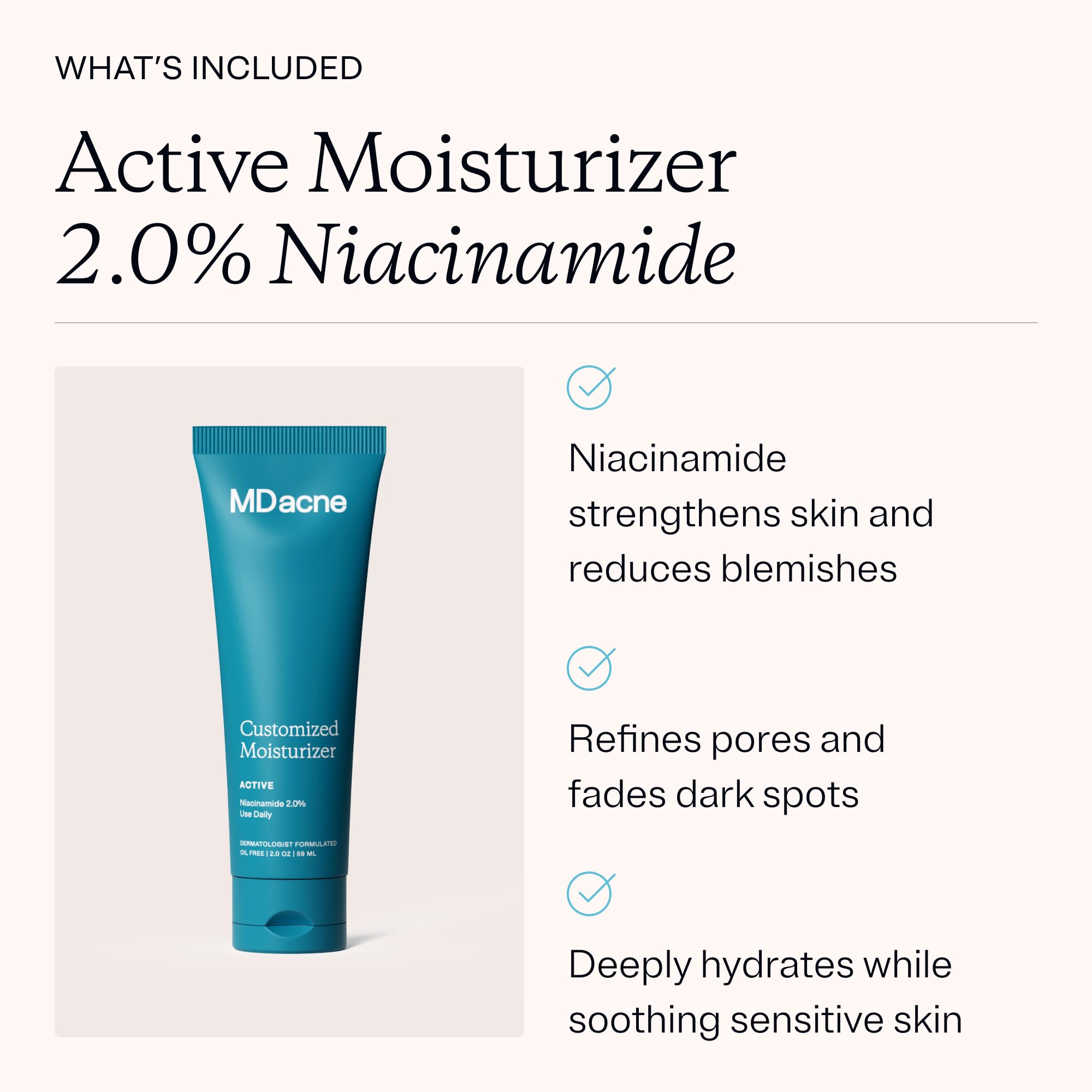 MDacne 3 Step Retinol Acne Kit — 0.25% Retinol, Salicylic Cleanser & Niacinamide Moisturizer