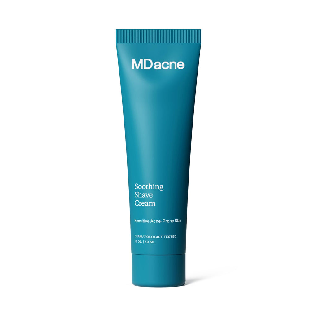 MDacne Shaving Cream for Acne-Prone Skin – Soothing, Oil-Free, Razor Burn & Bump Prevention | Vegan