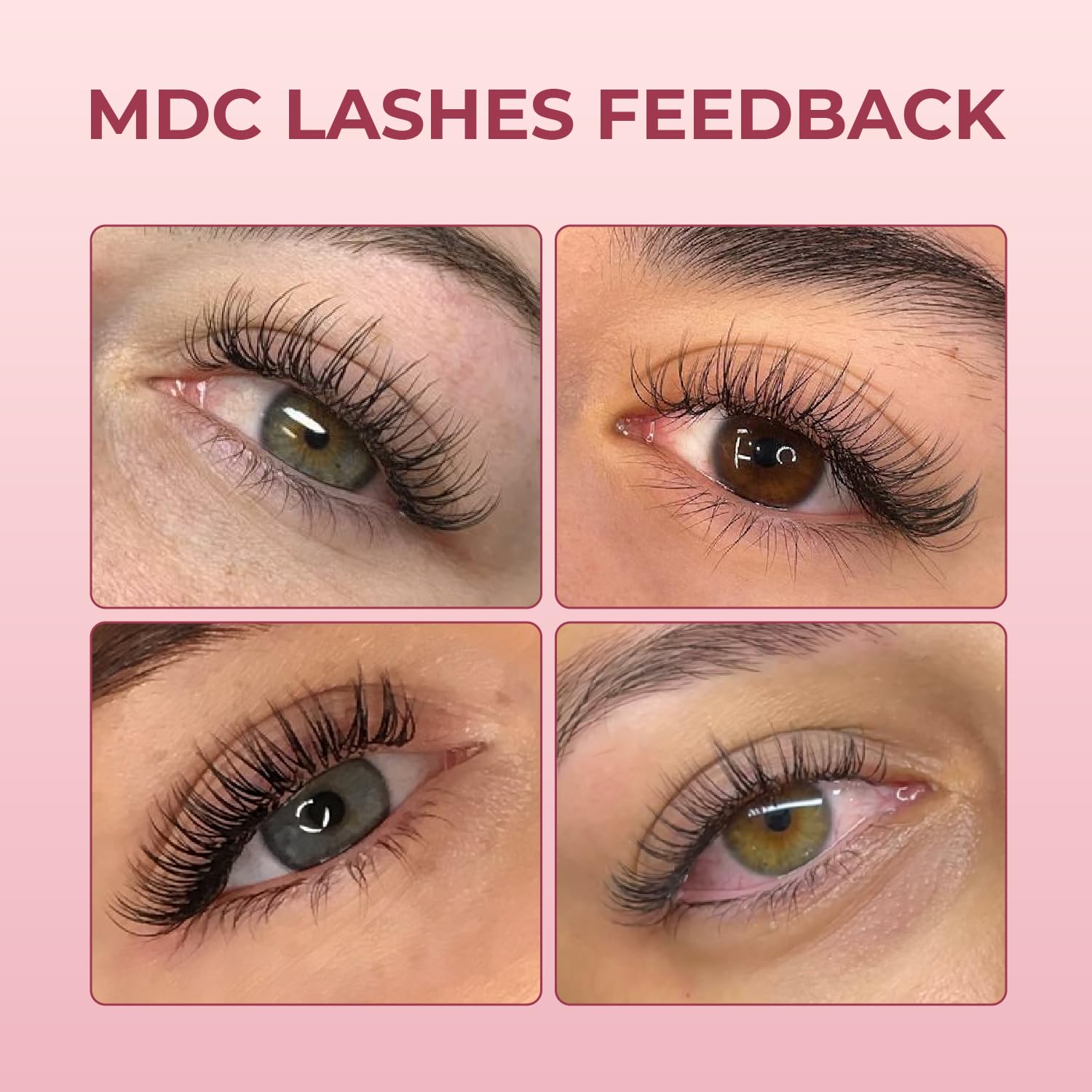 MDC LASHES Promade Fans 1000: Ultra Speed 5D-20D Premade Lash Extensions, C/CC/D Curl, 10–18mm