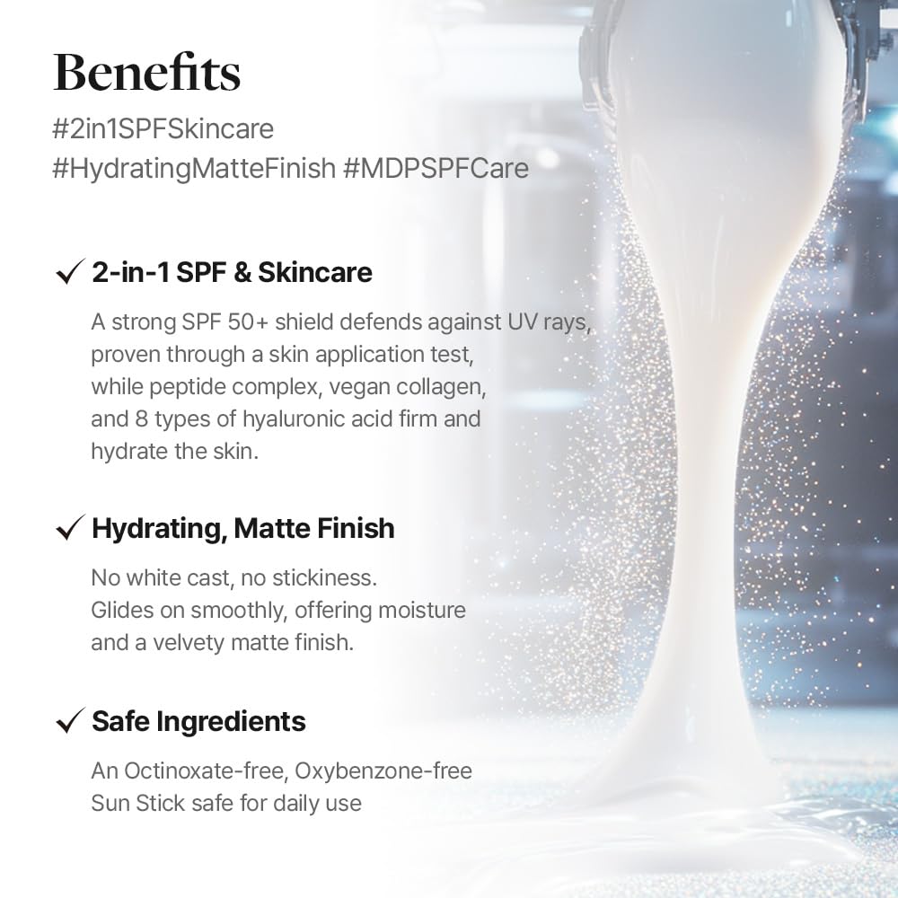 MDP+ Peptide 9 Bio Sunstick Pro SPF50+ | Lightweight Sunscreen Stick for Face & Body