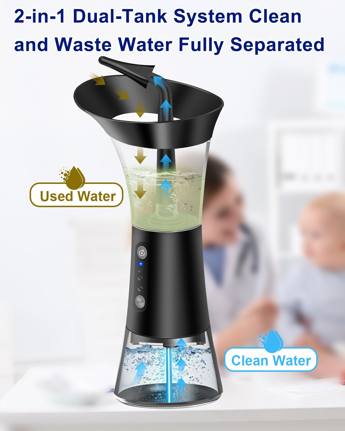 Mecmic Upgraded Electric Ear Cleaner | 4 Modes, Temp Sensor, IPX7, 6 Nozzles