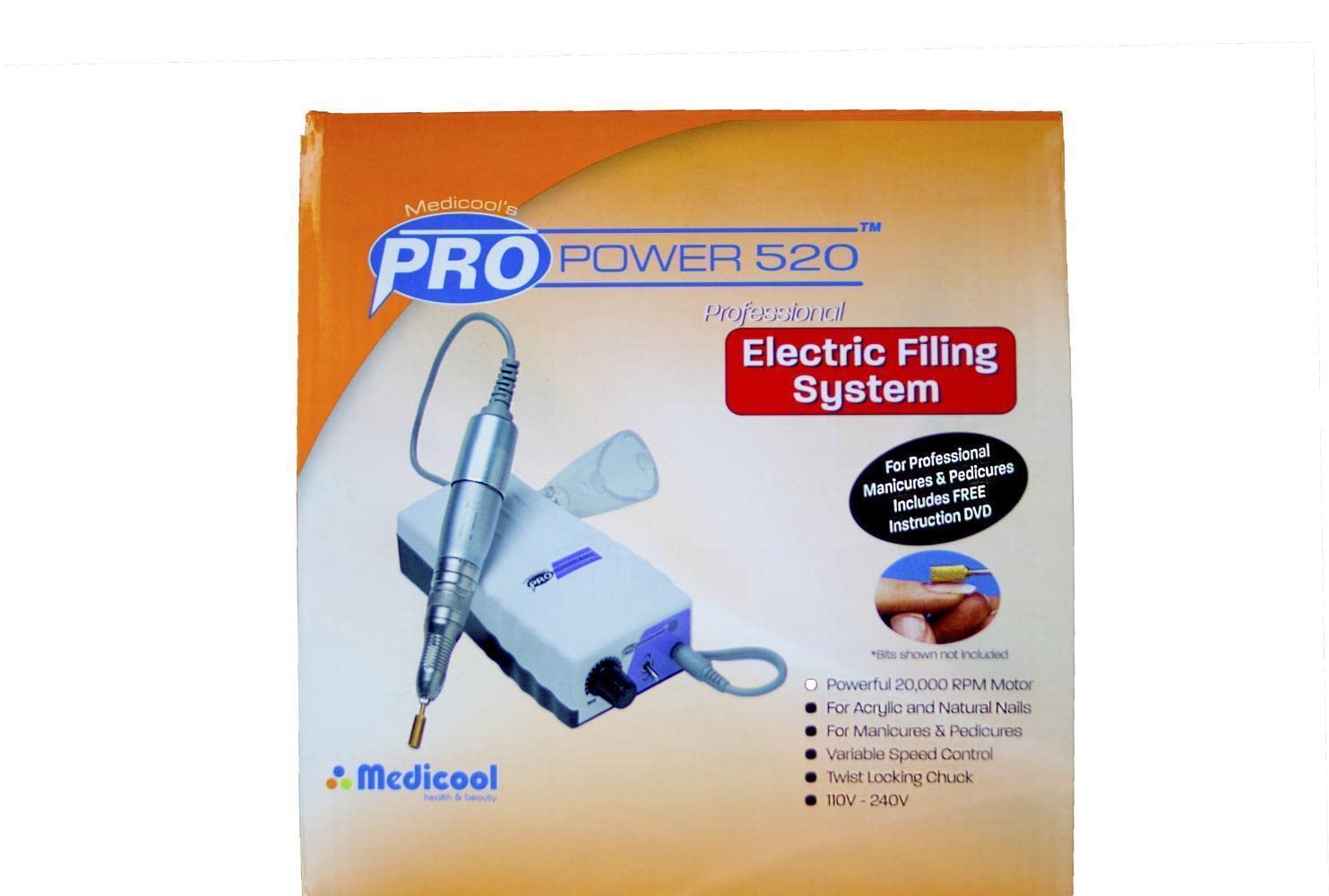Medicool Pro Power 520 Electric Nail File — Lightweight, High-Speed PROPOW-520