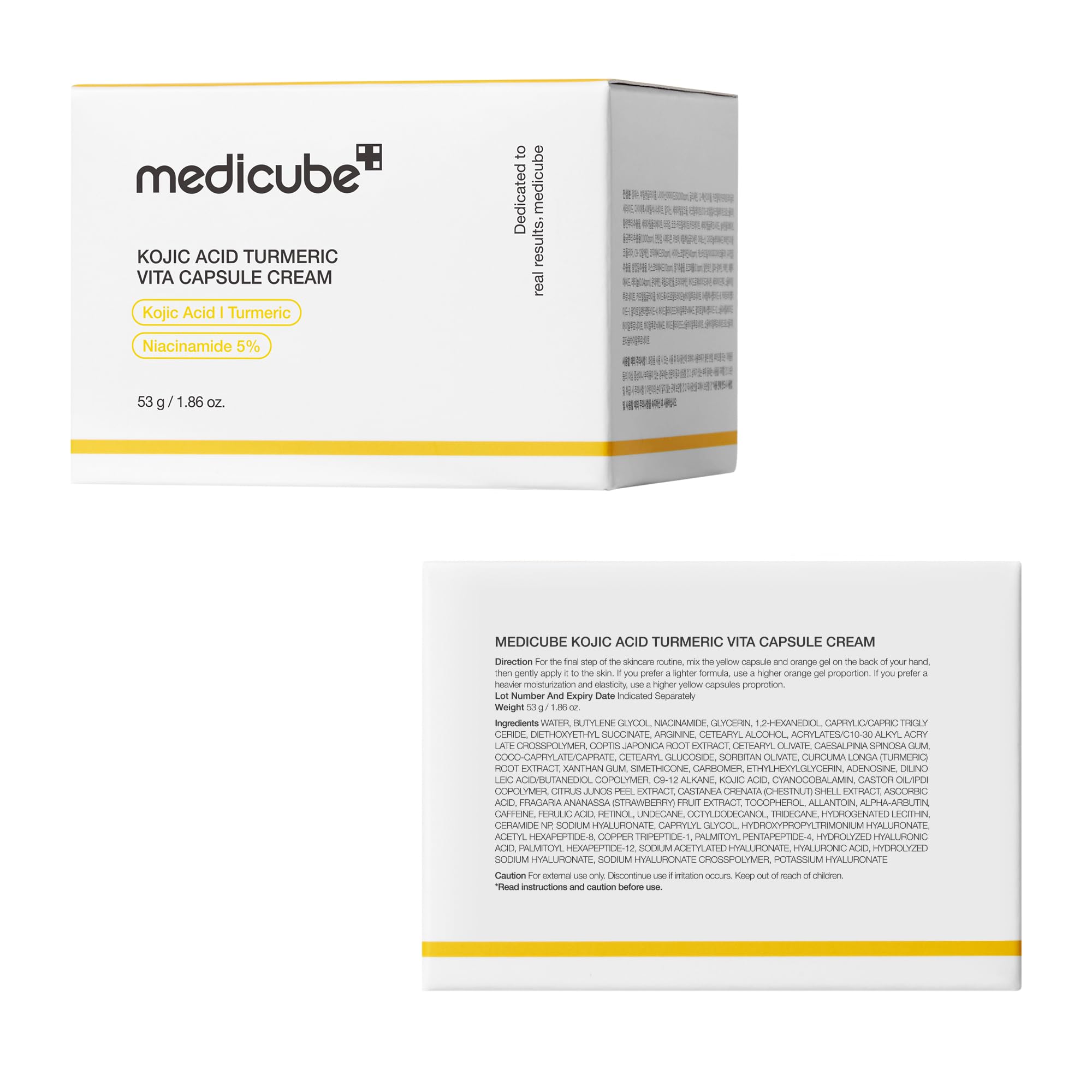 Medicube Capsule Cream with Kojic Acid & Turmeric — Even Tone & Radiance, 1.86 oz