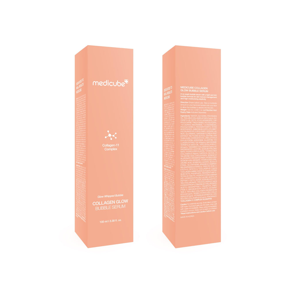 Medicube Collagen Glow Bubble Serum – Fast-Absorbing Bubble Serum for 24h Glow & Lift | Korean Skincare (3.38 fl oz)
