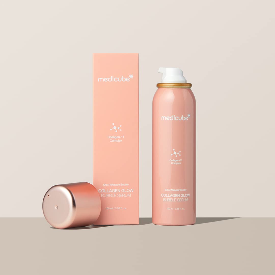 Medicube Collagen Glow Bubble Serum – Fast-Absorbing Bubble Serum for 24h Glow & Lift | Korean Skincare (3.38 fl oz)