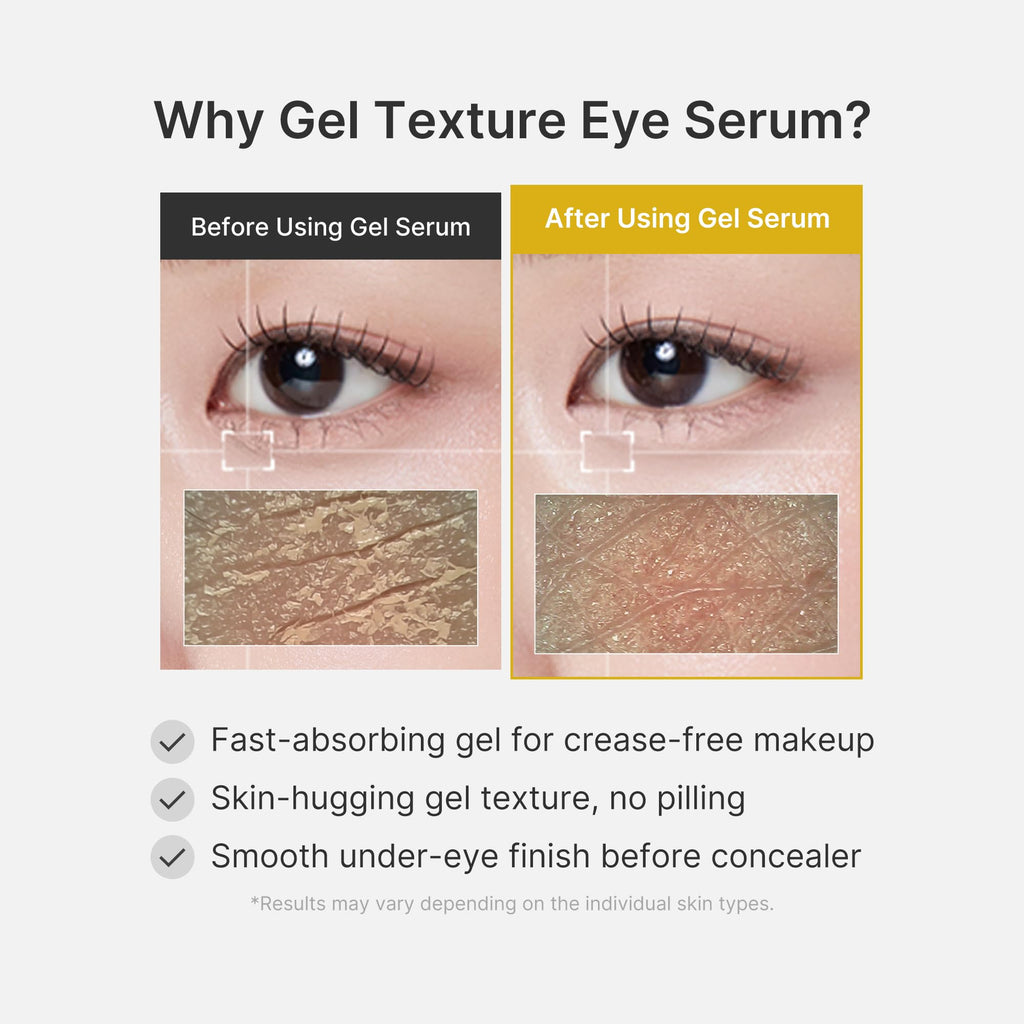medicube Eye Serum with Kojic Acid Turmeric | All-Day Brightening Eye Gel Serum | Vitamin C, Caffeine & Retinol | Hydrating & Cooling Formula | Korean Skincare, 1.01 fl.oz