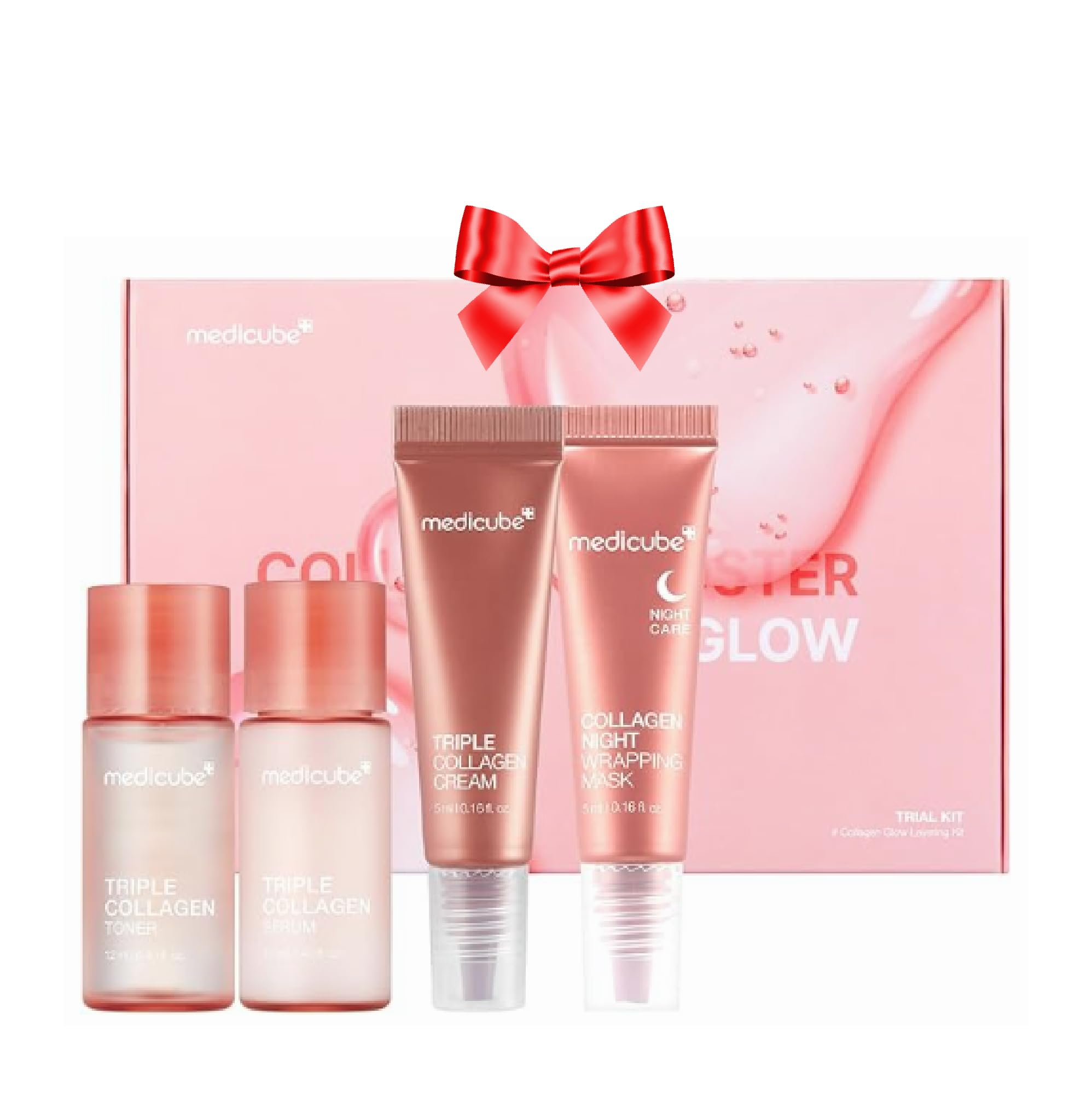 Medicube Glass Skin Collagen Trial Kit — 4-Step Skincare Set, Travel Size