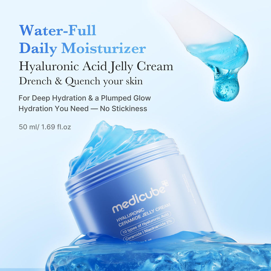Medicube Jelly Cream with Hyaluronic Acid | 1.69 fl oz | Hydration, Ceramides & Peptides