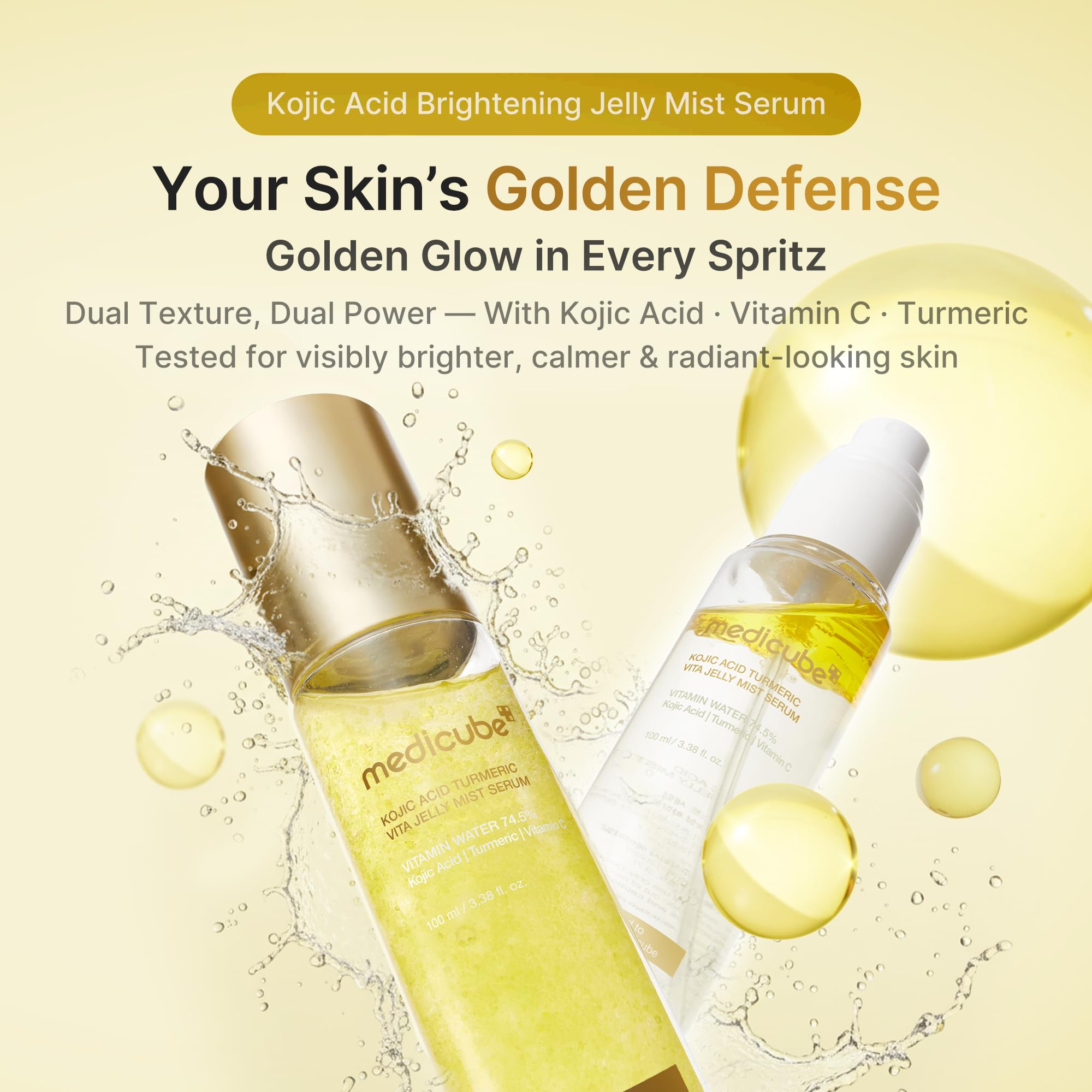 medicube Jelly Mist Serum with Kojic Acid Turmeric | 2-in-1 Facial Spray & Serum