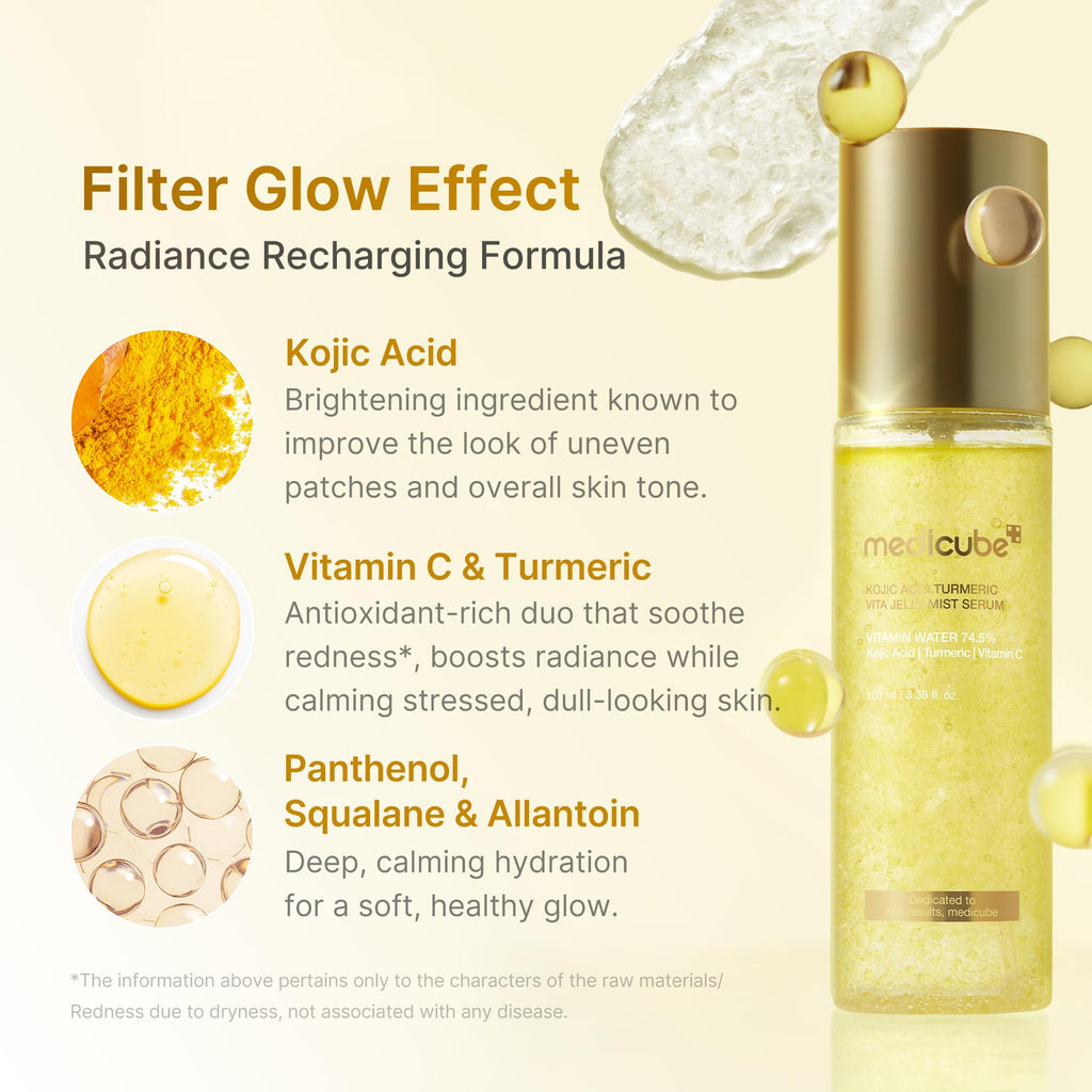 medicube Jelly Mist Serum with Kojic Acid Turmeric | 2-in-1 Facial Spray & Serum